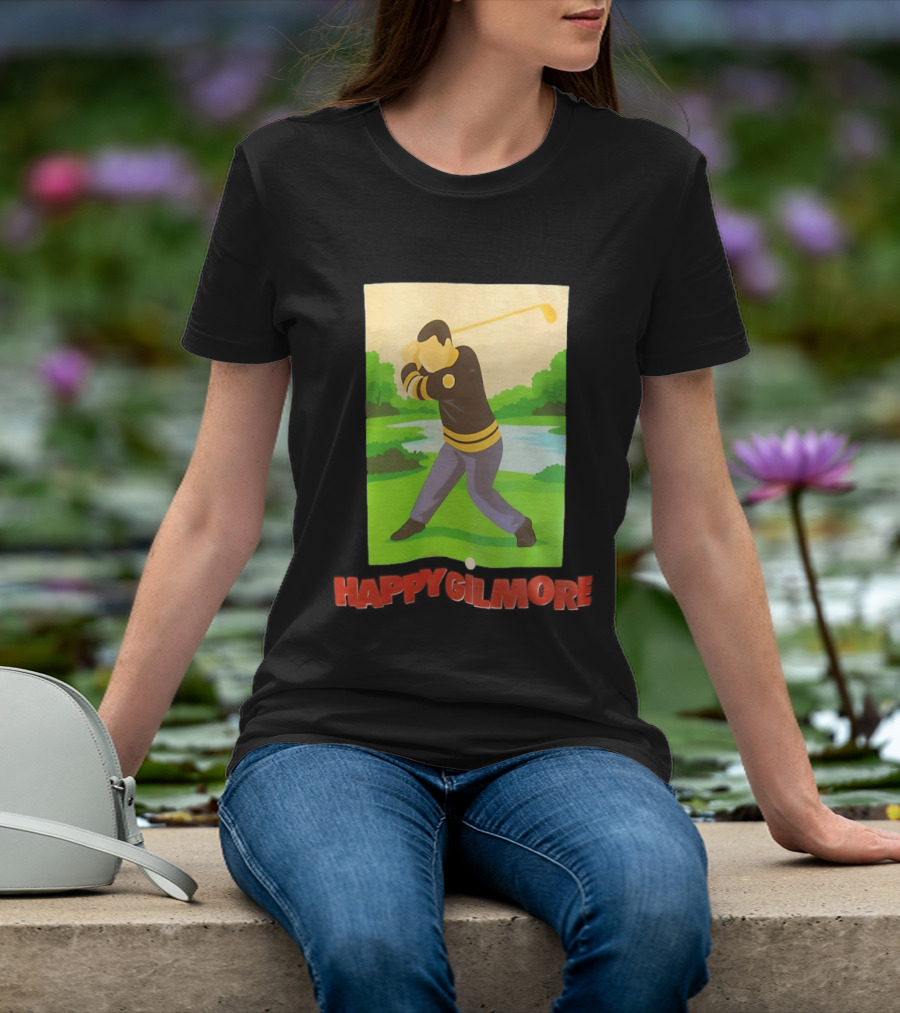 Happy Gilmore Hockey Player Golfing Pittsburgh Penguins T-Shirt