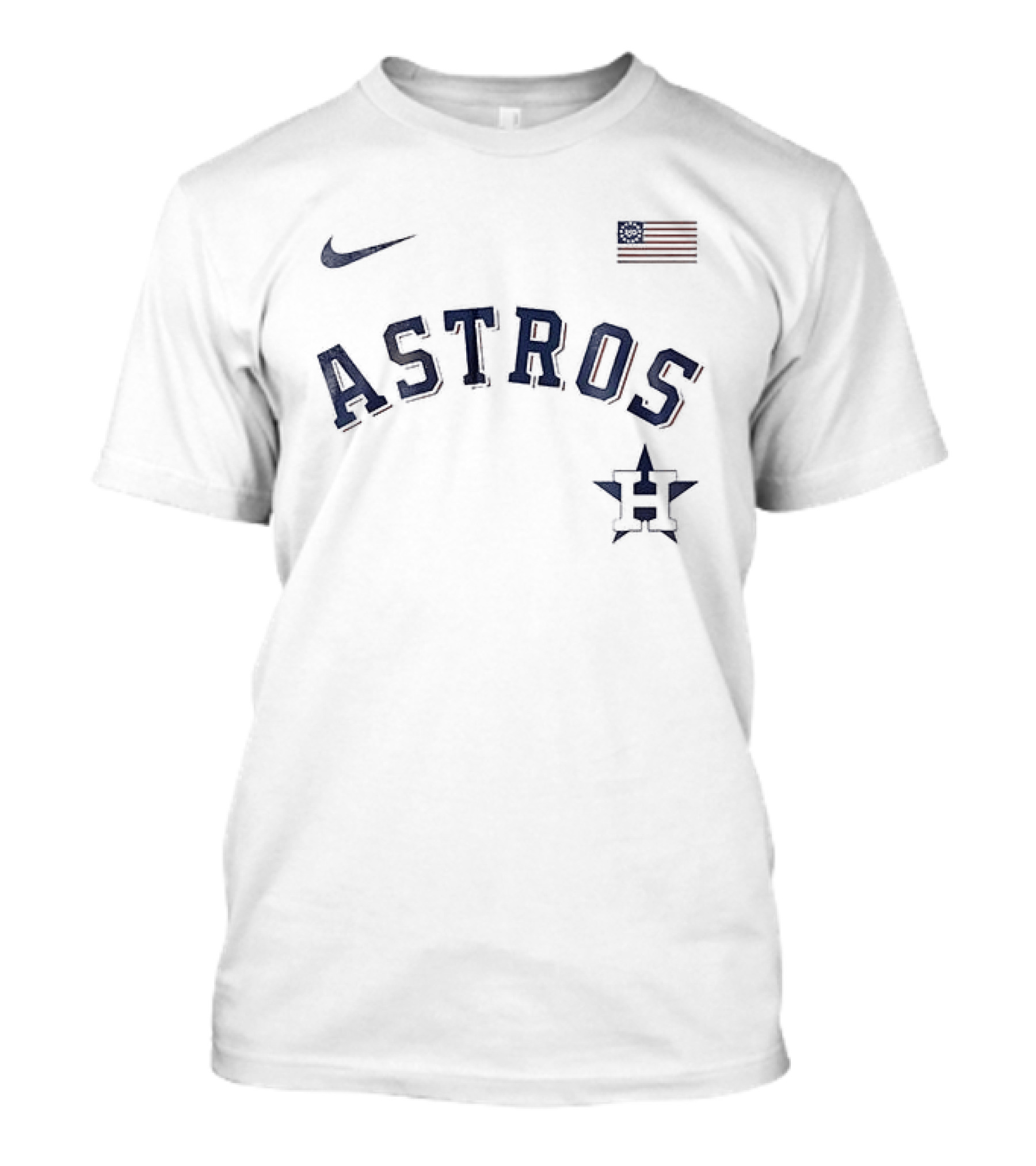 Nike Houston Astros USA 250th Anniversary Baseball American Flag T-Shirt