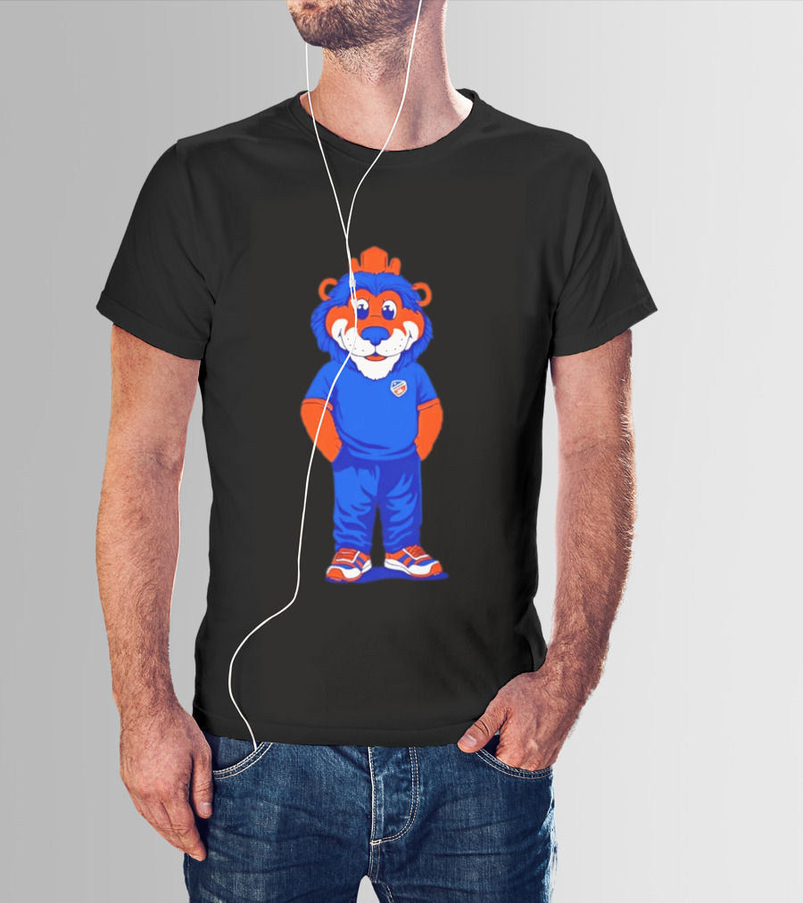 FC Cincinnati Casual Gary Mascot Blue And Orange Outfit T-Shirt