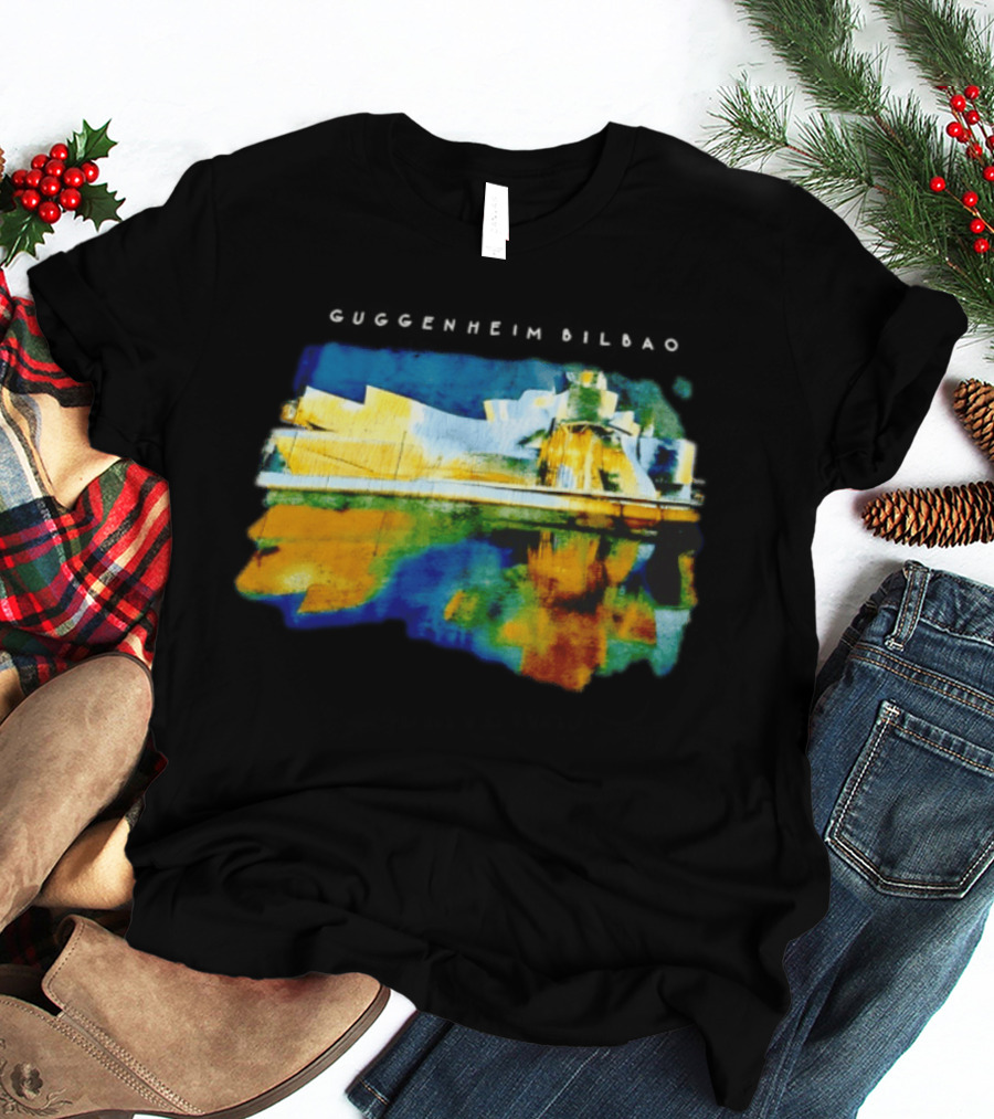 Guggenheim Bilbao Museum Painting Abstract Art Reflection T-Shirt