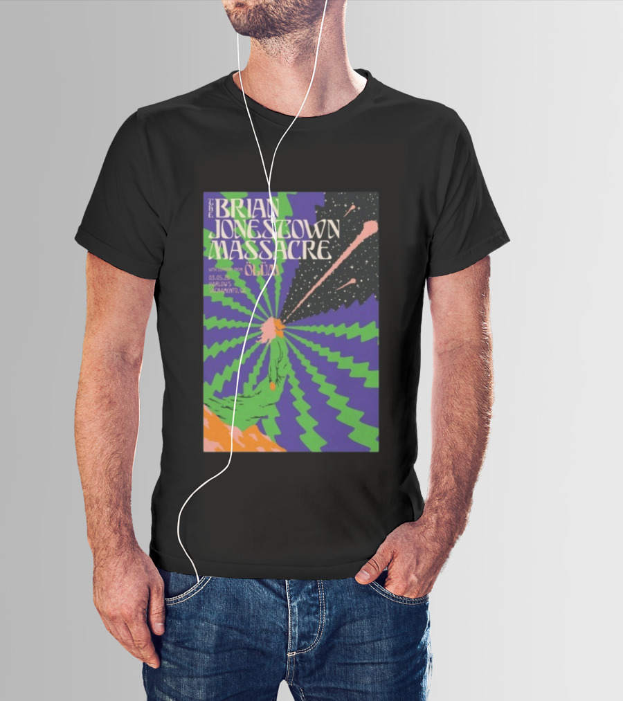The Brian Jonestown Massacre Sacramento March 5 2026 Oliva Event Flyer At Harlows T-Shirt