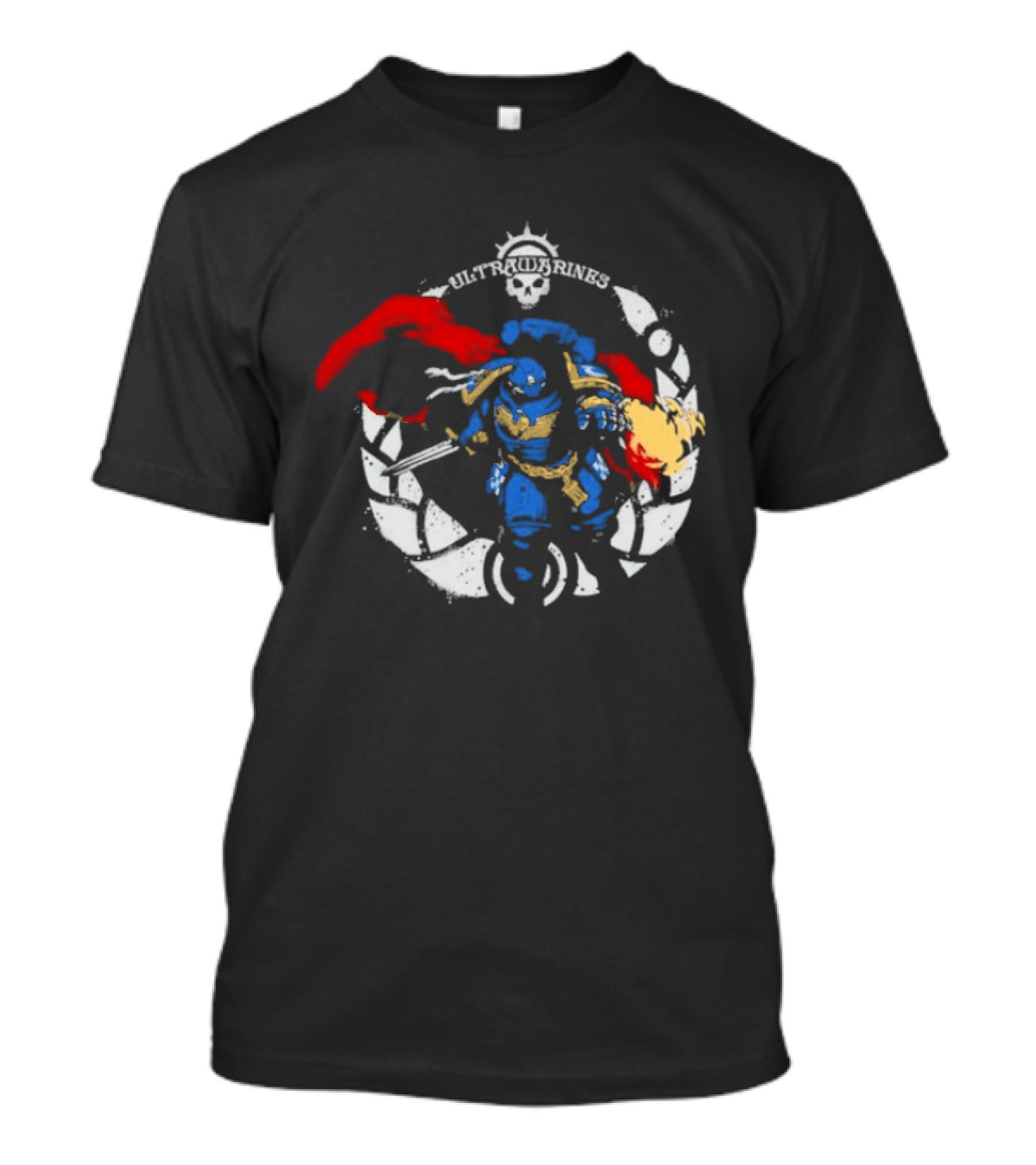 Warhammer Ultramarines Verse Skull Warrior With Helmet T-Shirt