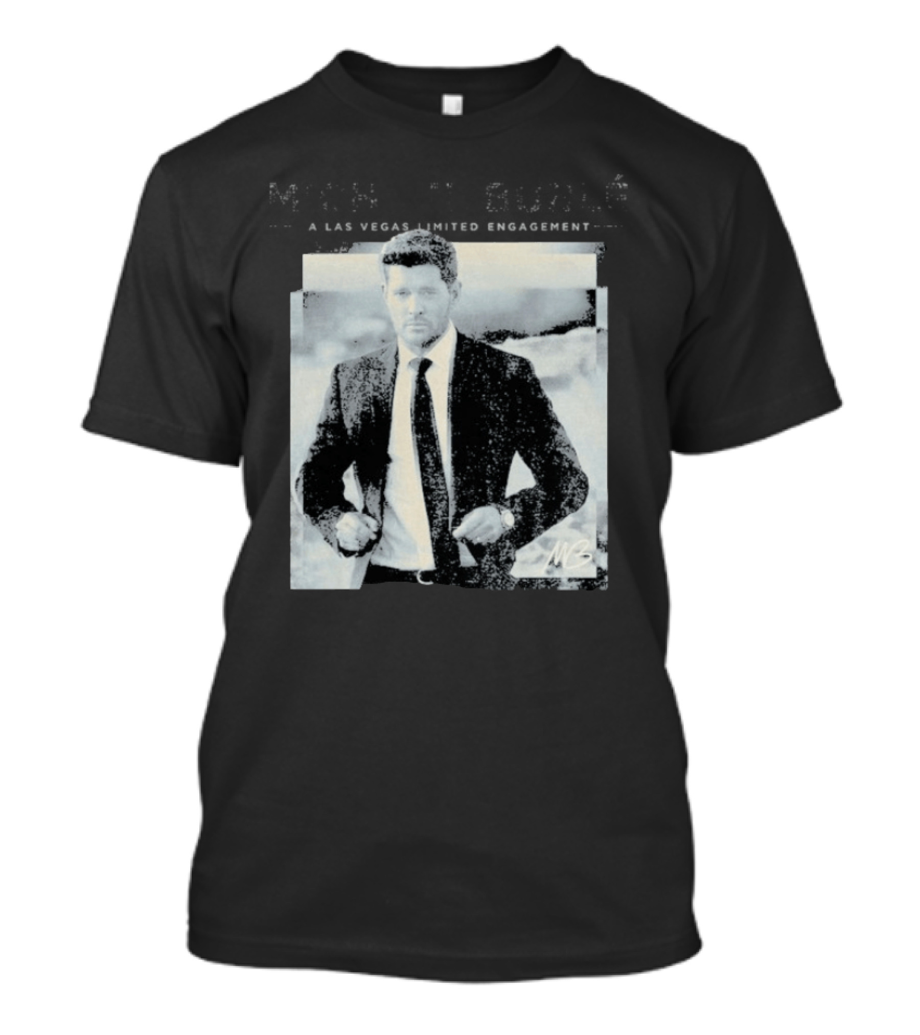 Michael Buble A Vegas Photo Classic Suit Style MB Signature T-Shirt