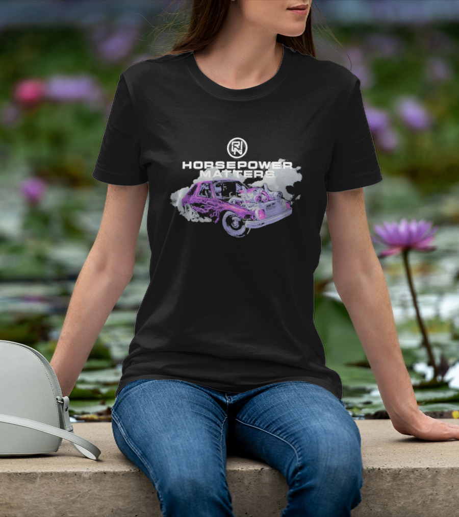 Robby Layton Horse Power Matters Purple Car Motif T-Shirt
