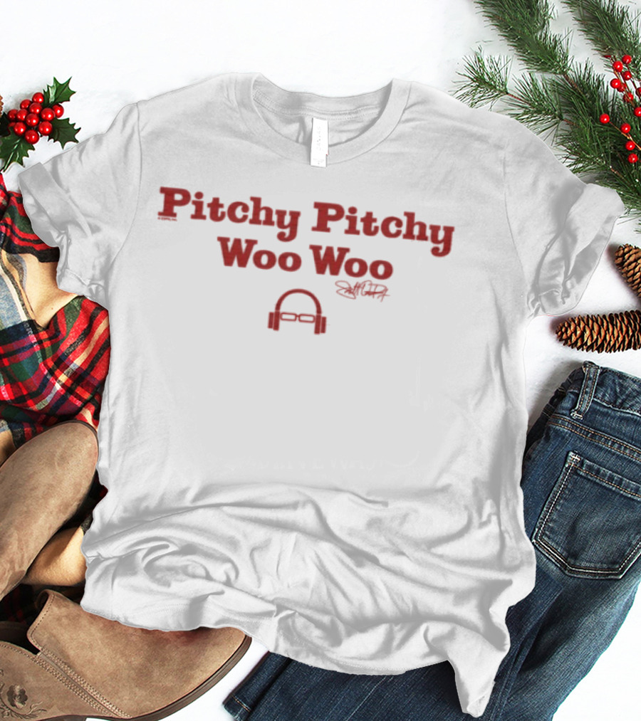 Scott Van Pelt Pitchy Pitchy Woo Woo Signature Headphones T-Shirt