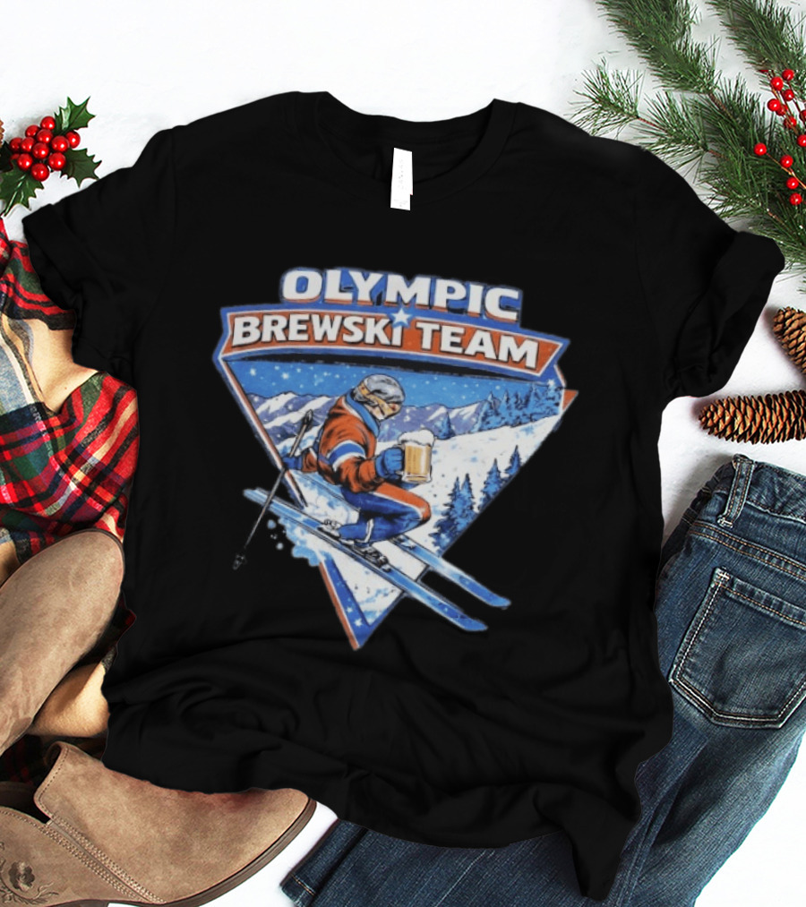 Olympic Brewski Team Skiing Snow Adventure T-Shirt
