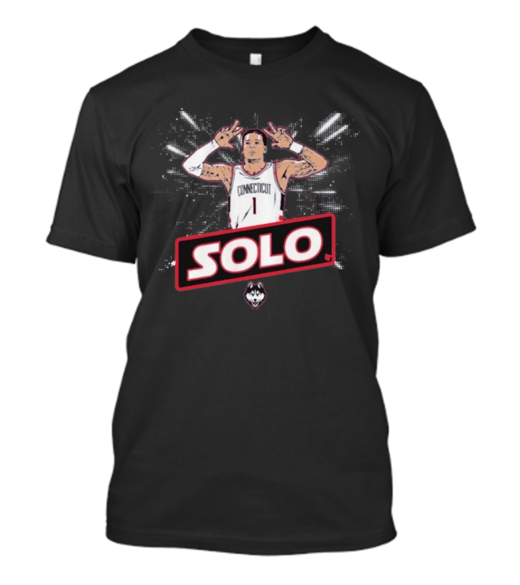 Connecticut Huskies Solo Basketball Player Pose T-Shirt