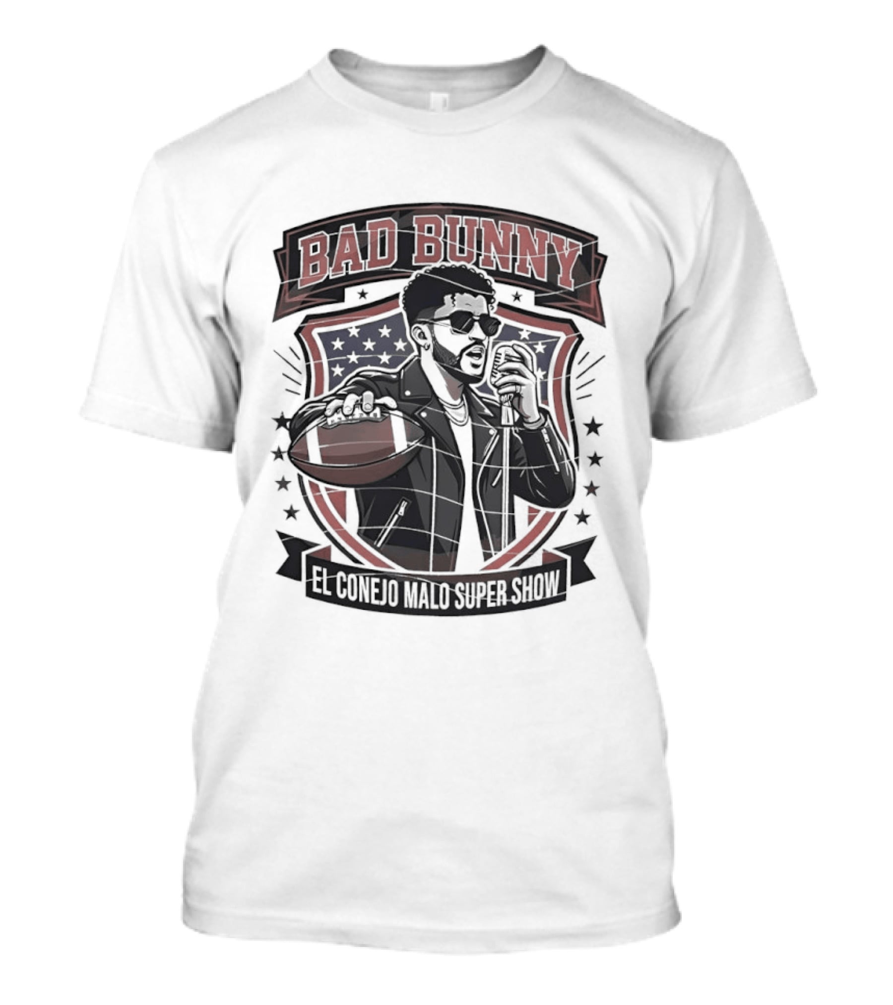 Bad Bunny El Conejo Malo Super Show Football Singer T-Shirt