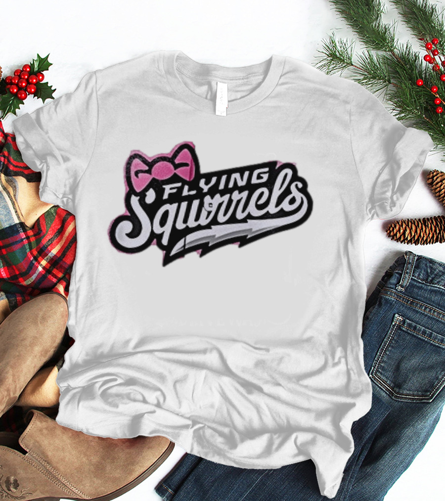 Richmond Flying Squirrels Nutasha Pink Bow Team Unveiled T-Shirt