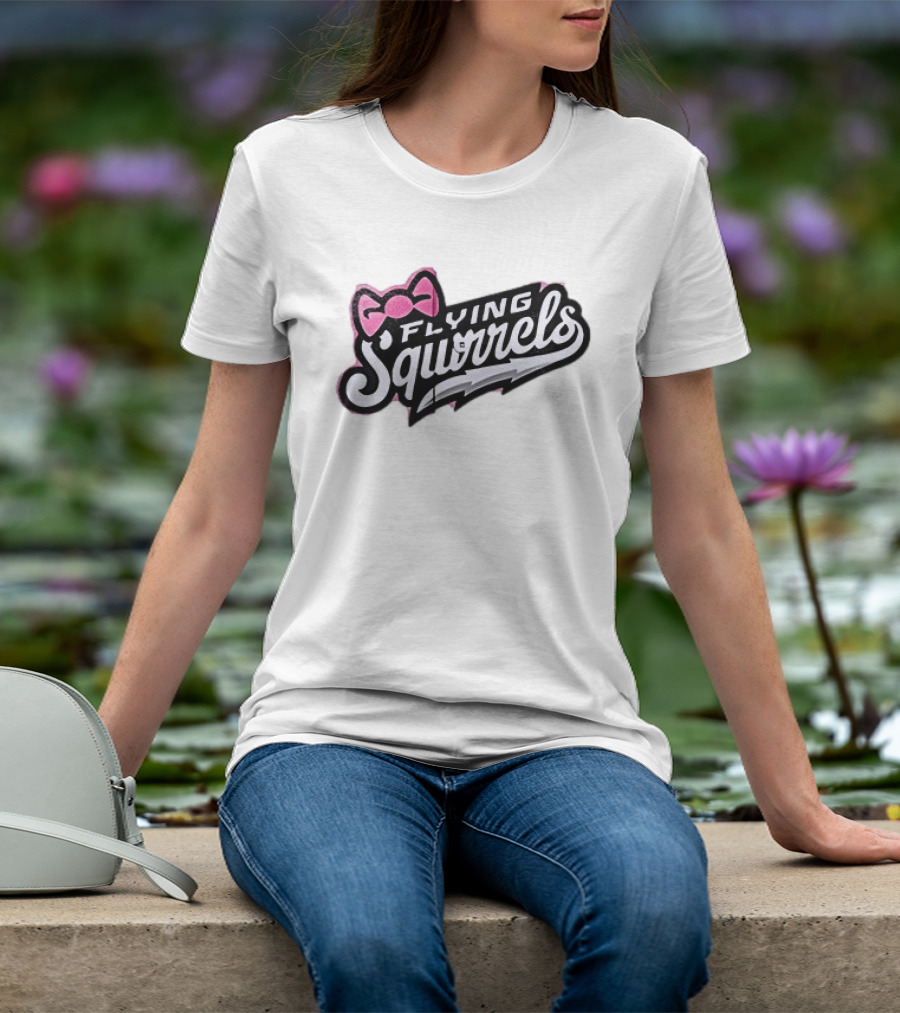 Richmond Flying Squirrels Nutasha Pink Bow Team Unveiled T-Shirt
