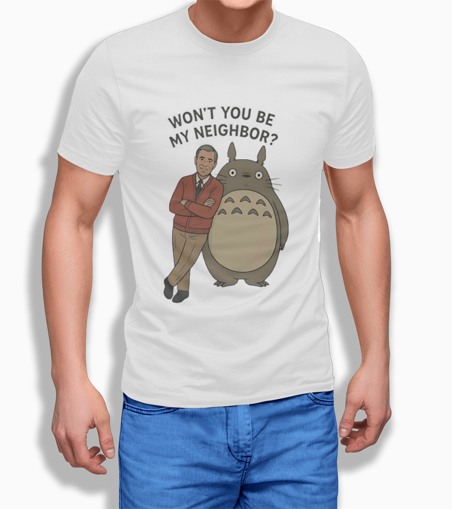 Totoro Won't You Be My Neighbor Mr. Rogers Mashup T-Shirt