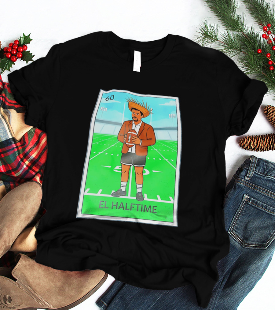 Bad Bunny El Halftime Football Card 60 Stadium Scene T-Shirt