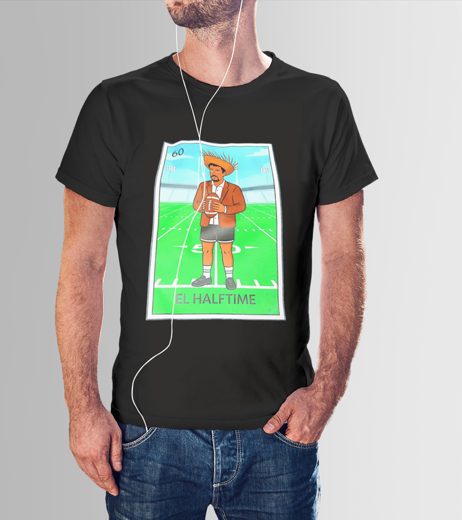 Bad Bunny El Halftime Football Card 60 Stadium Scene T-Shirt