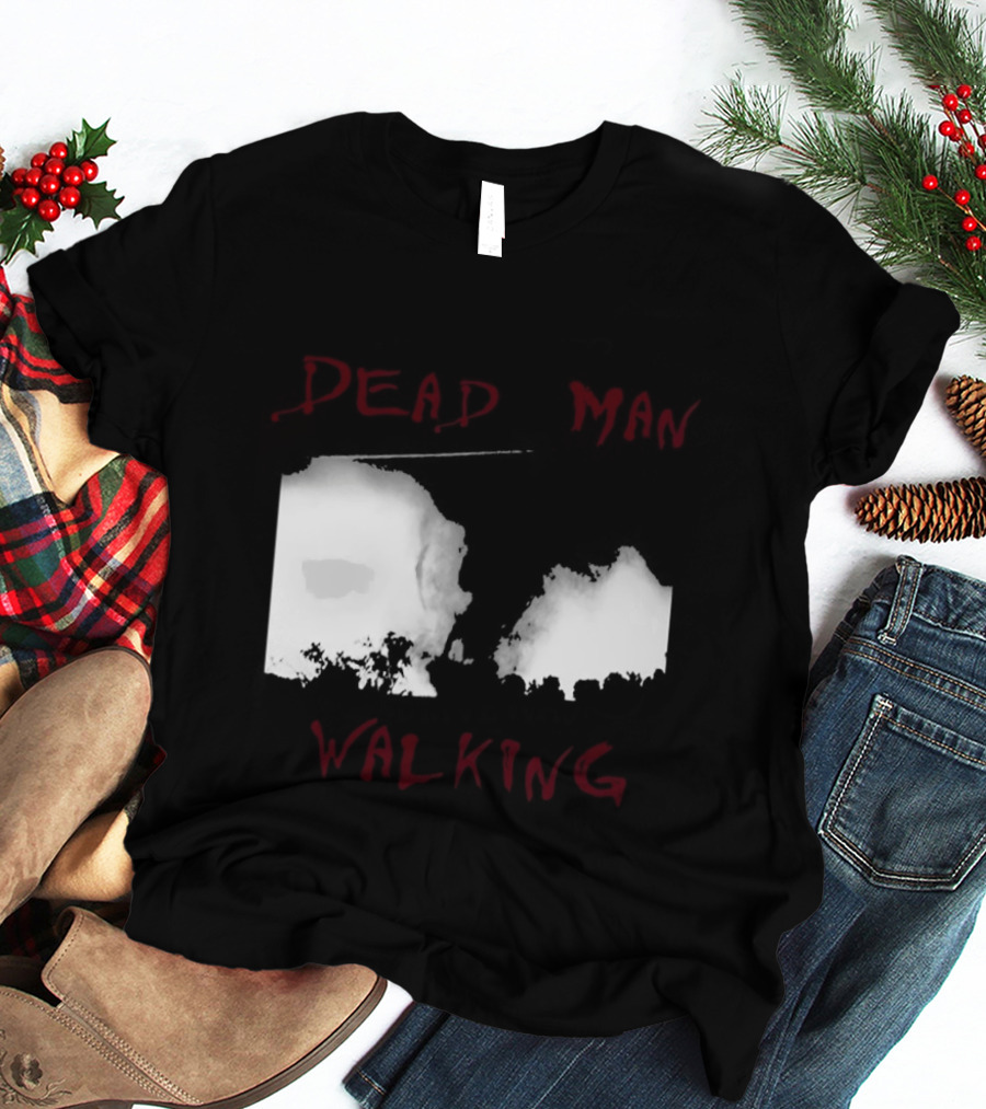 Dead Man Walking Zombie Hand Print Grunge T-Shirt