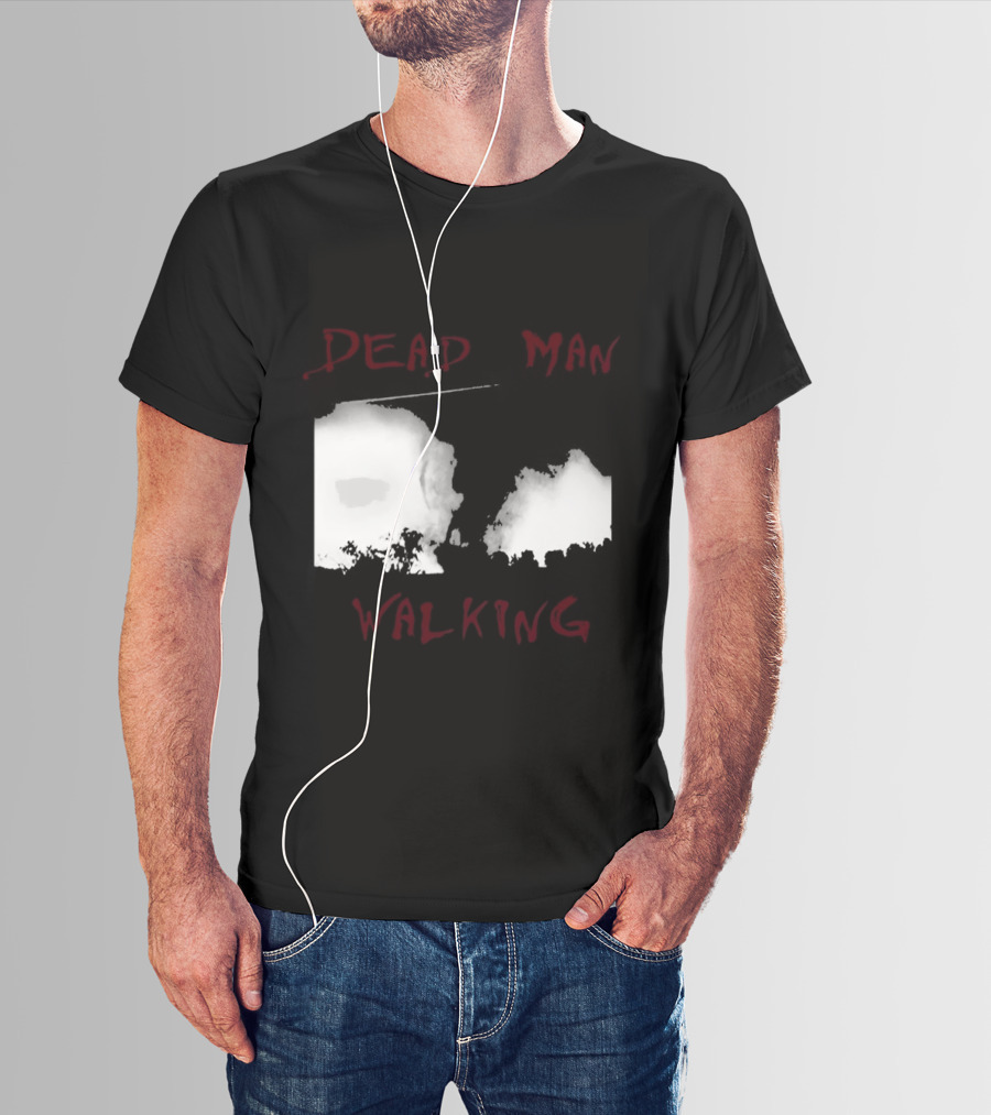 Dead Man Walking Zombie Hand Print Grunge T-Shirt