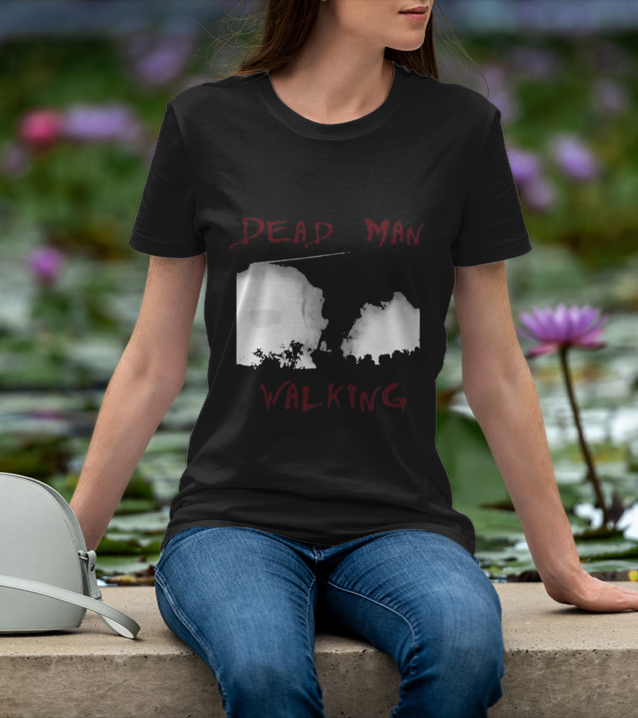 Dead Man Walking Zombie Hand Print Grunge T-Shirt