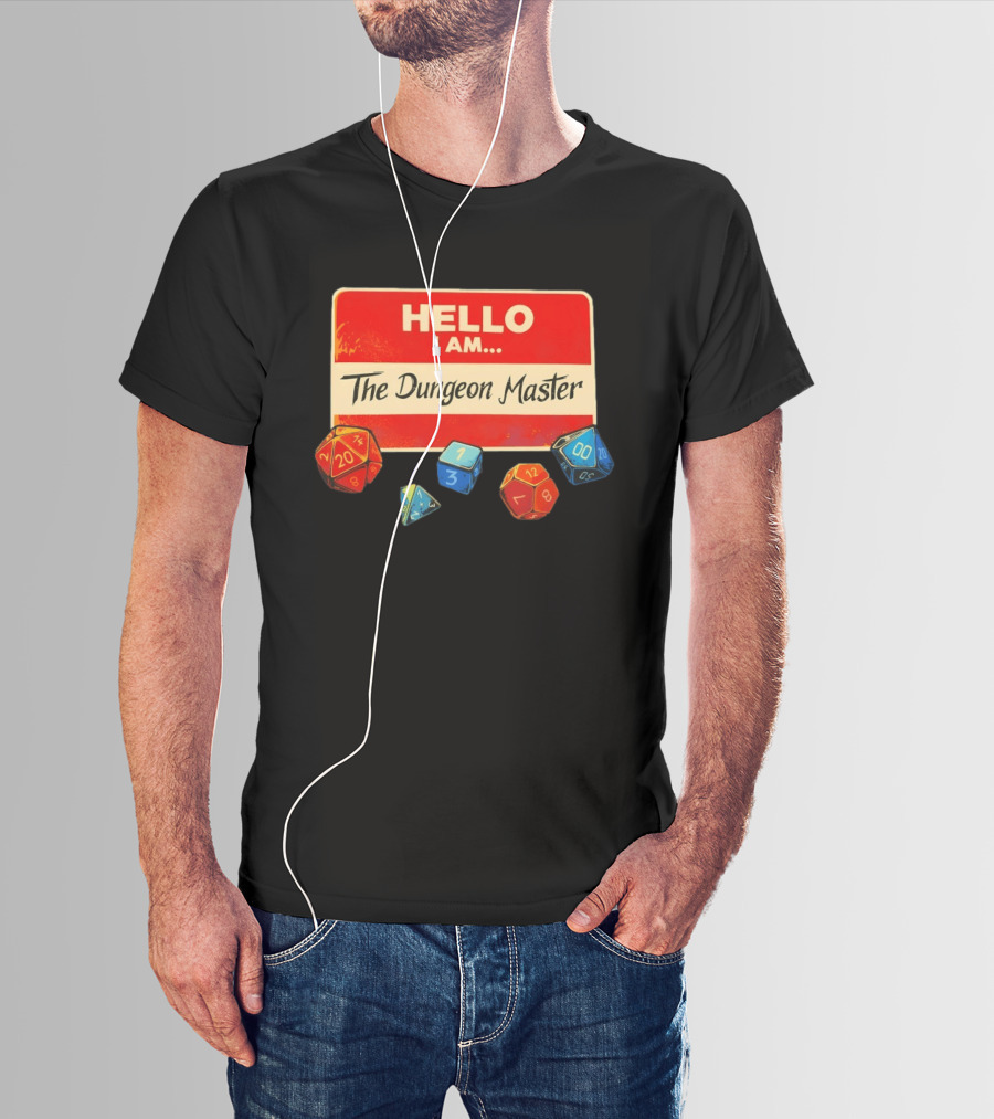 Hello I Am The Dungeon Master Dice RPG Gaming T-Shirt