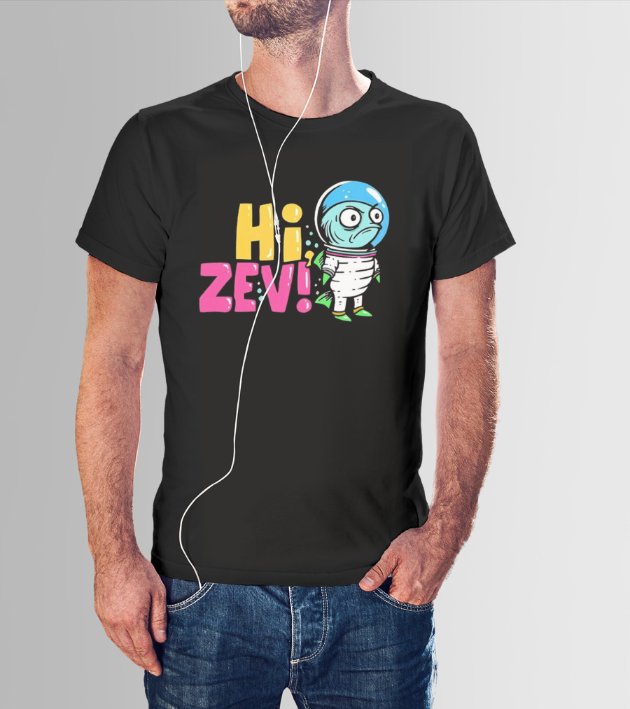 Hi ZEV Astronaut Fish In Spacesuit With Bubble Helmet T-Shirt