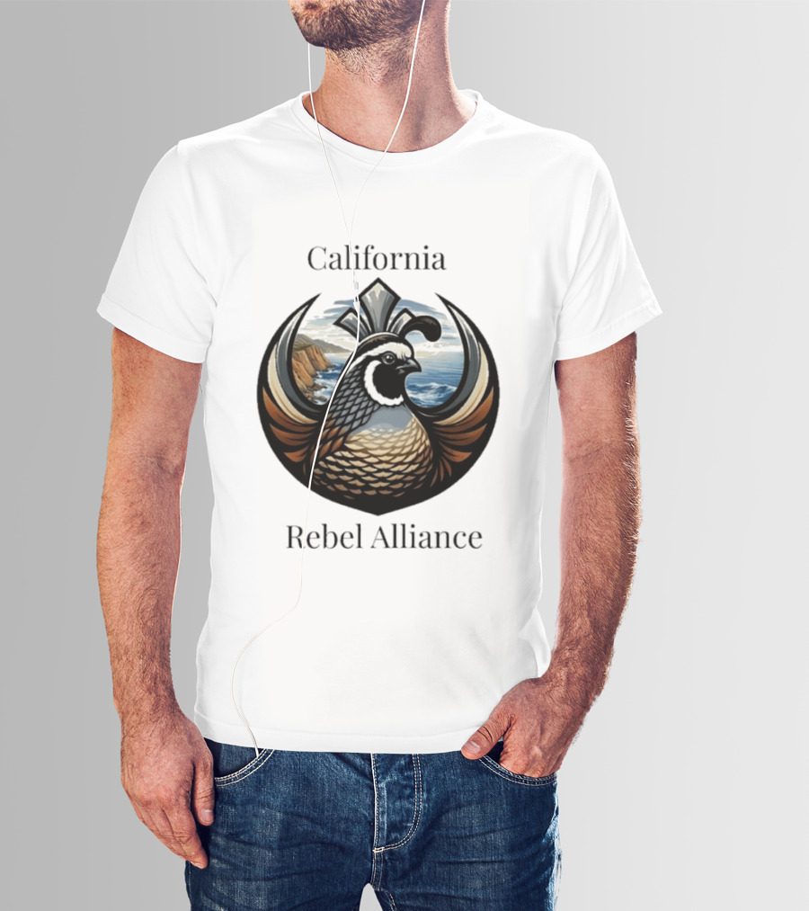 California Rebel Alliance Quail Coastal T-Shirt