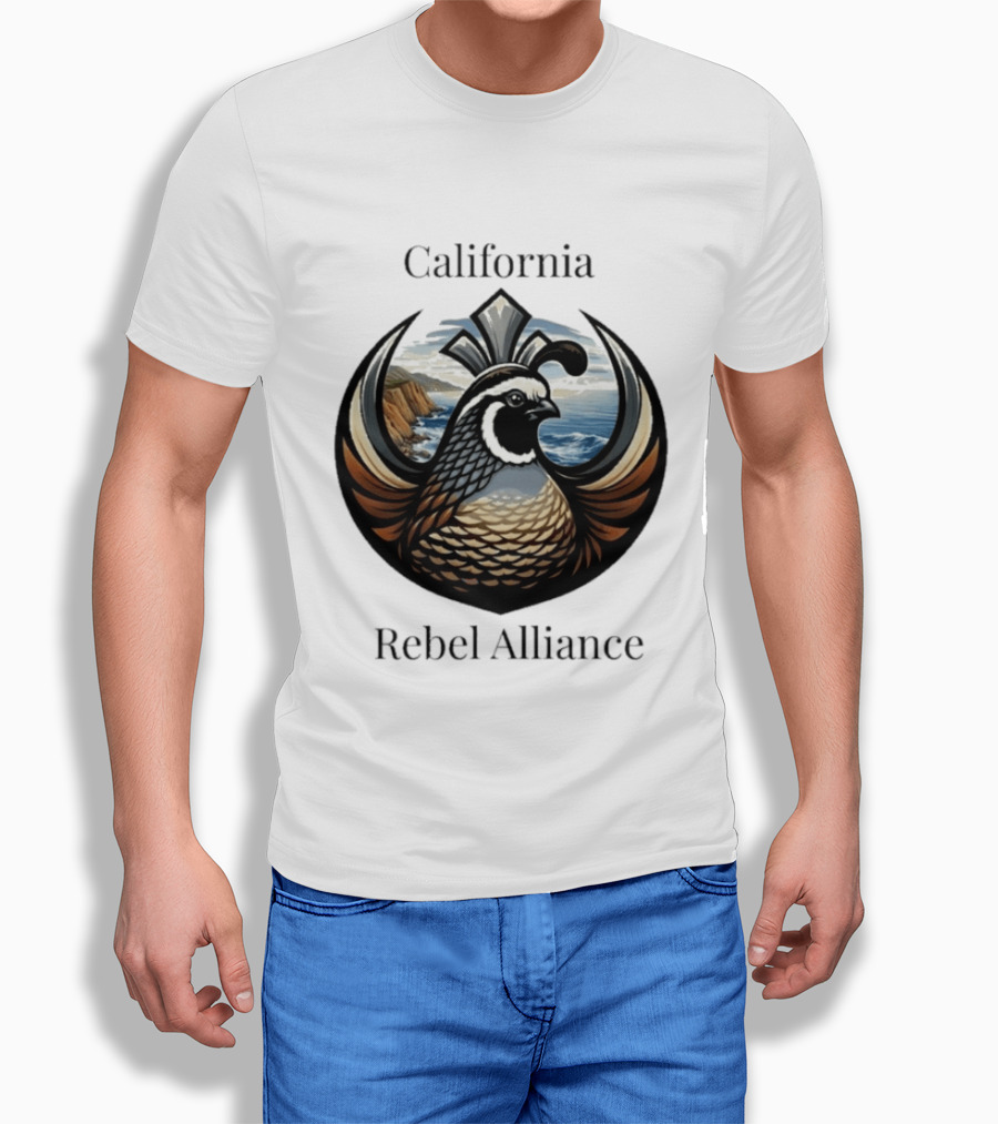 California Rebel Alliance Quail Coastal T-Shirt