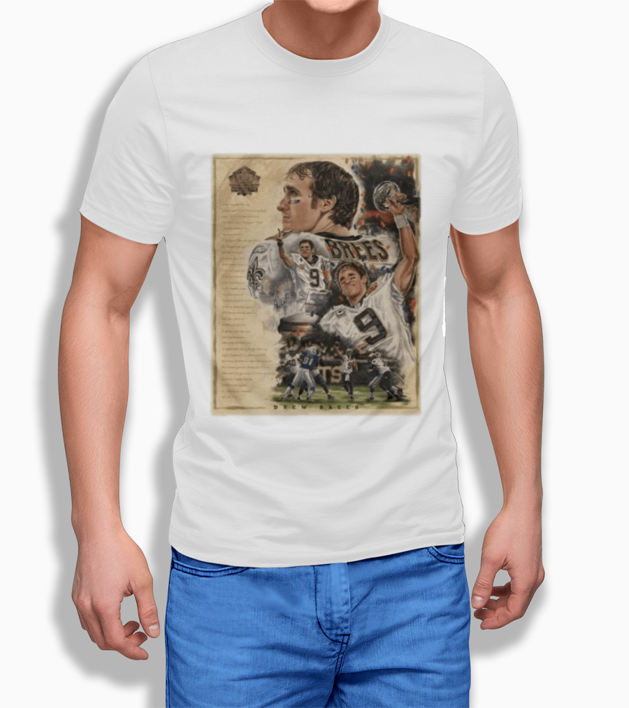 Drew Brees New Orleans Saints 2026 Pro Football Hall Of Fame Inductee First Ballot Hall Of Famer Quarterback Number 9 Legacy T-Shirt