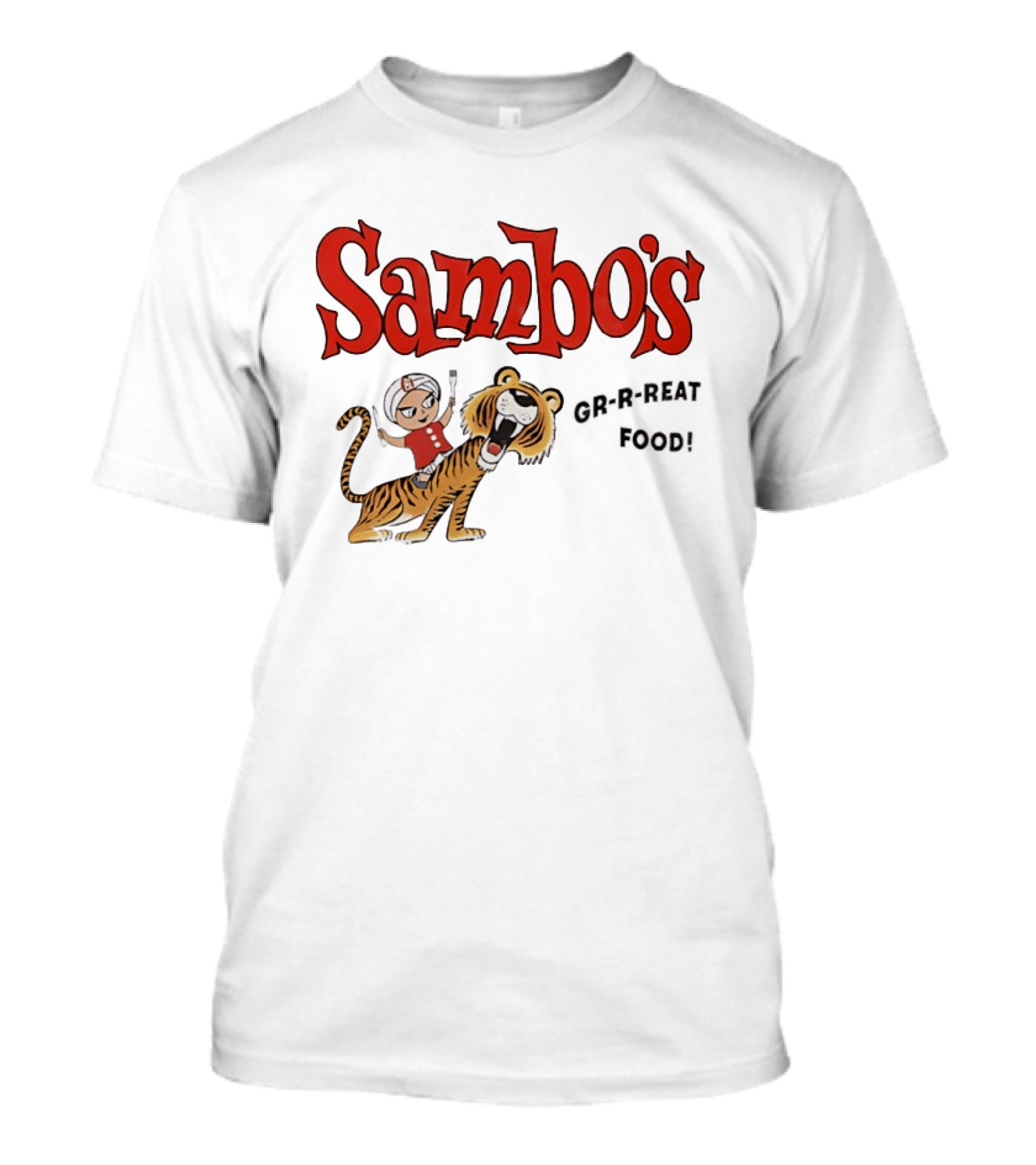 Kid Riding Tiger Sambo's Grrreat Food T-Shirt