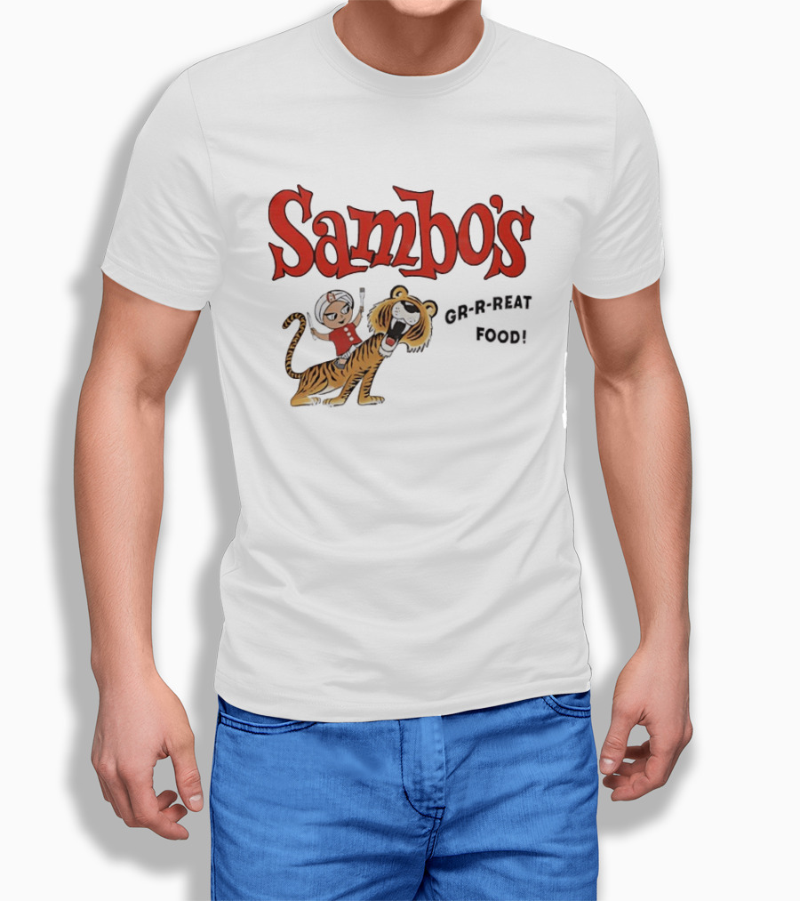Kid Riding Tiger Sambo's Grrreat Food T-Shirt