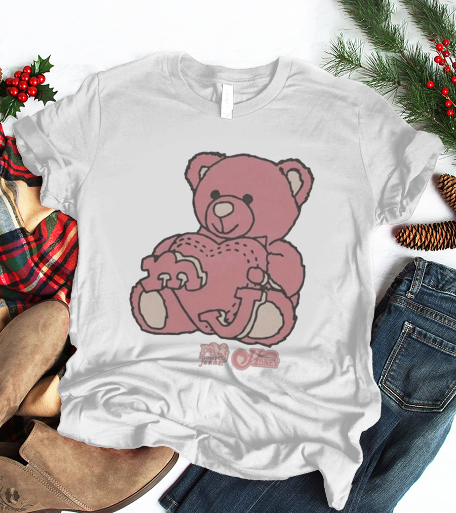 Mom Jeans Pink Bear Heart Honey T-Shirt