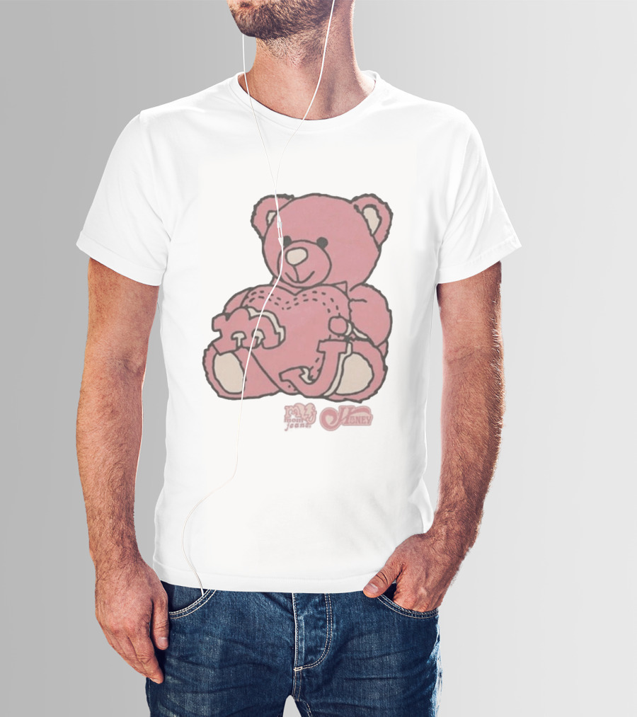 Mom Jeans Pink Bear Heart Honey T-Shirt