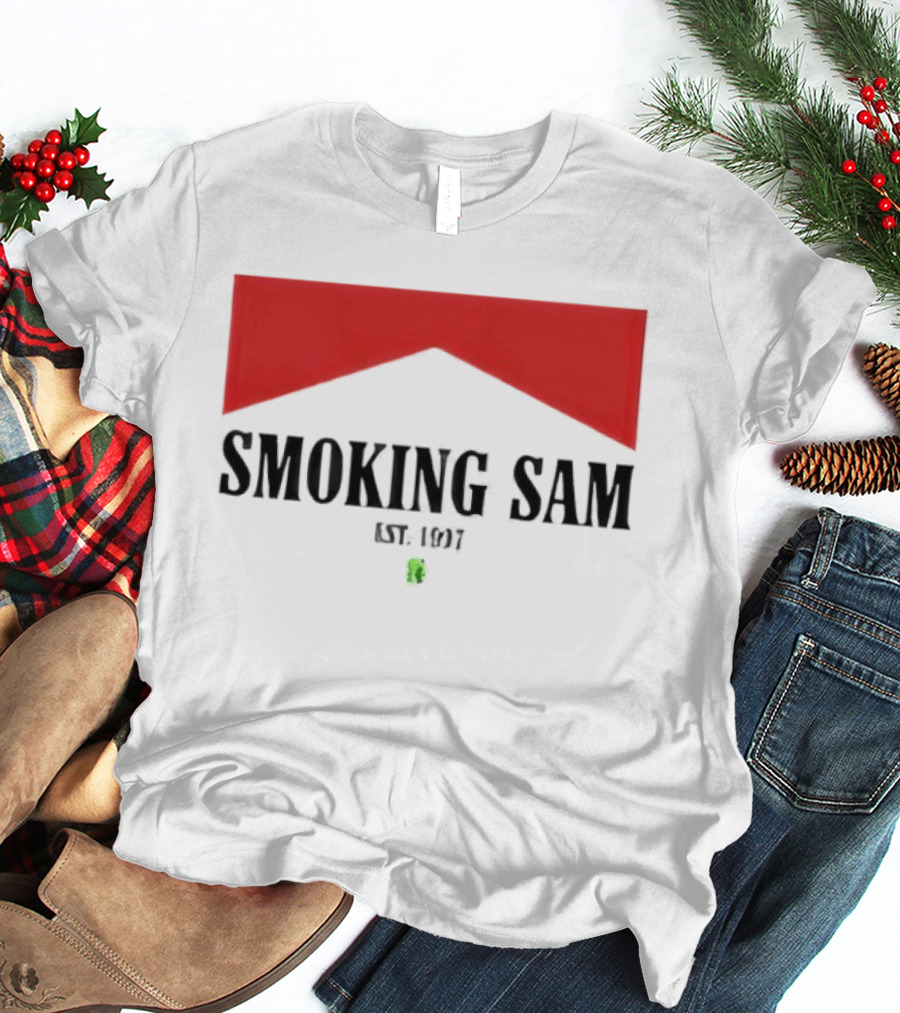 Smoking Sam Est 1997 Marlboro Man Seattle Football T-Shirt