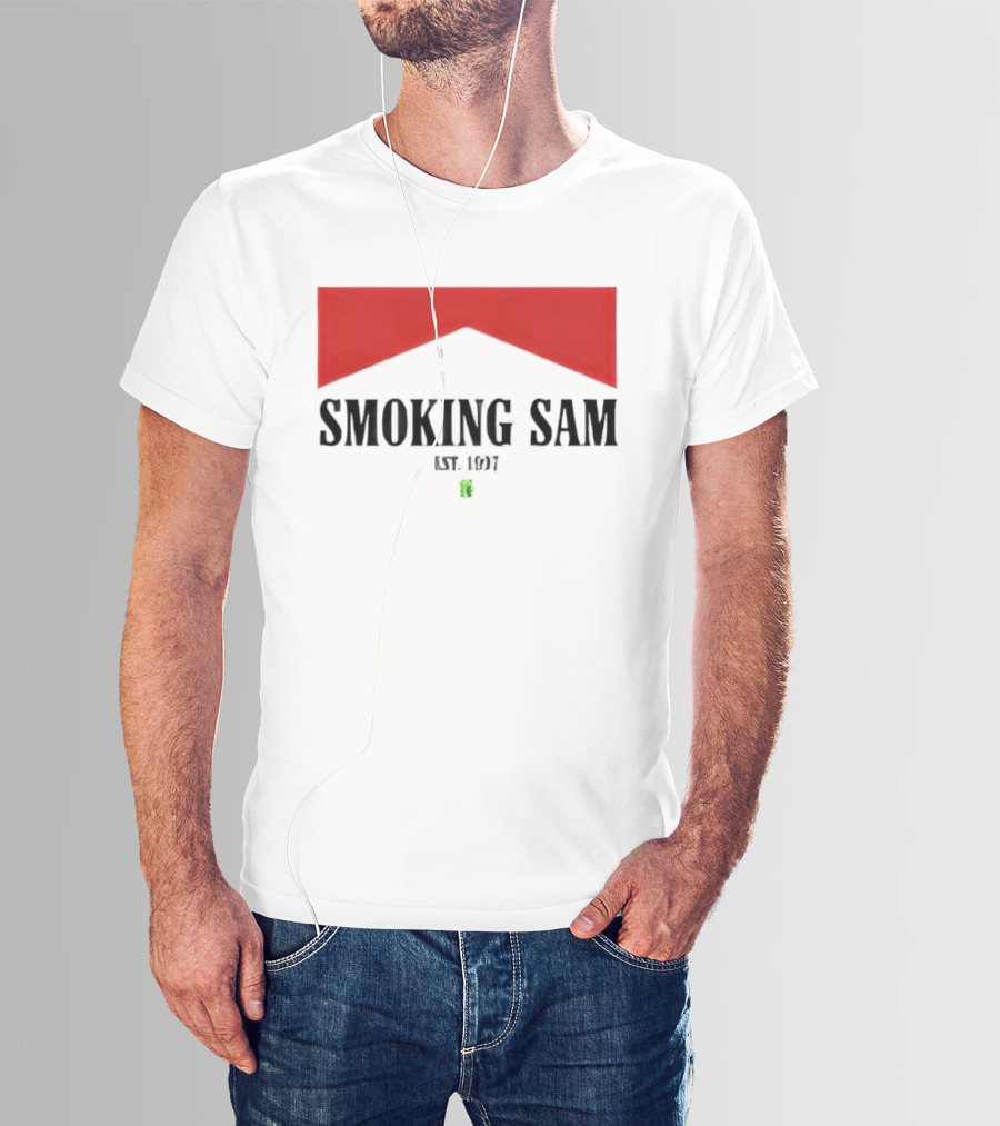 Smoking Sam Est 1997 Marlboro Man Seattle Football T-Shirt