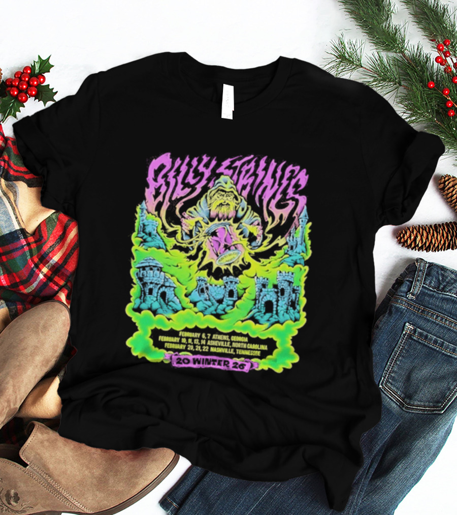 Billy Strings Winter Tour 2026 Psychedelic Castle T-Shirt