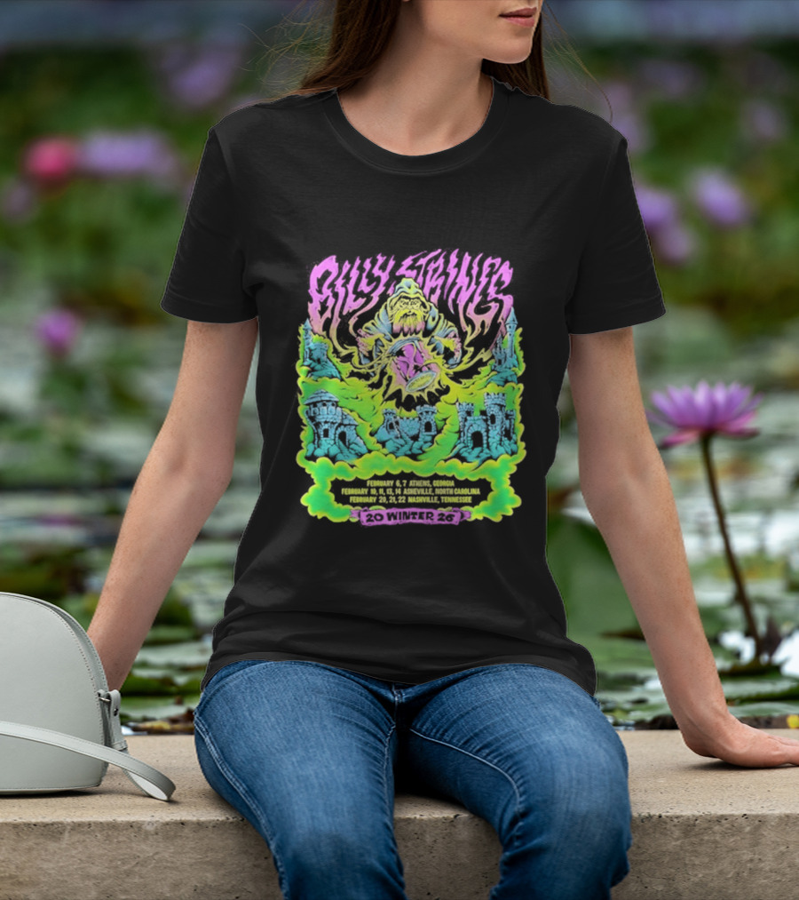Billy Strings Winter Tour 2026 Psychedelic Castle T-Shirt