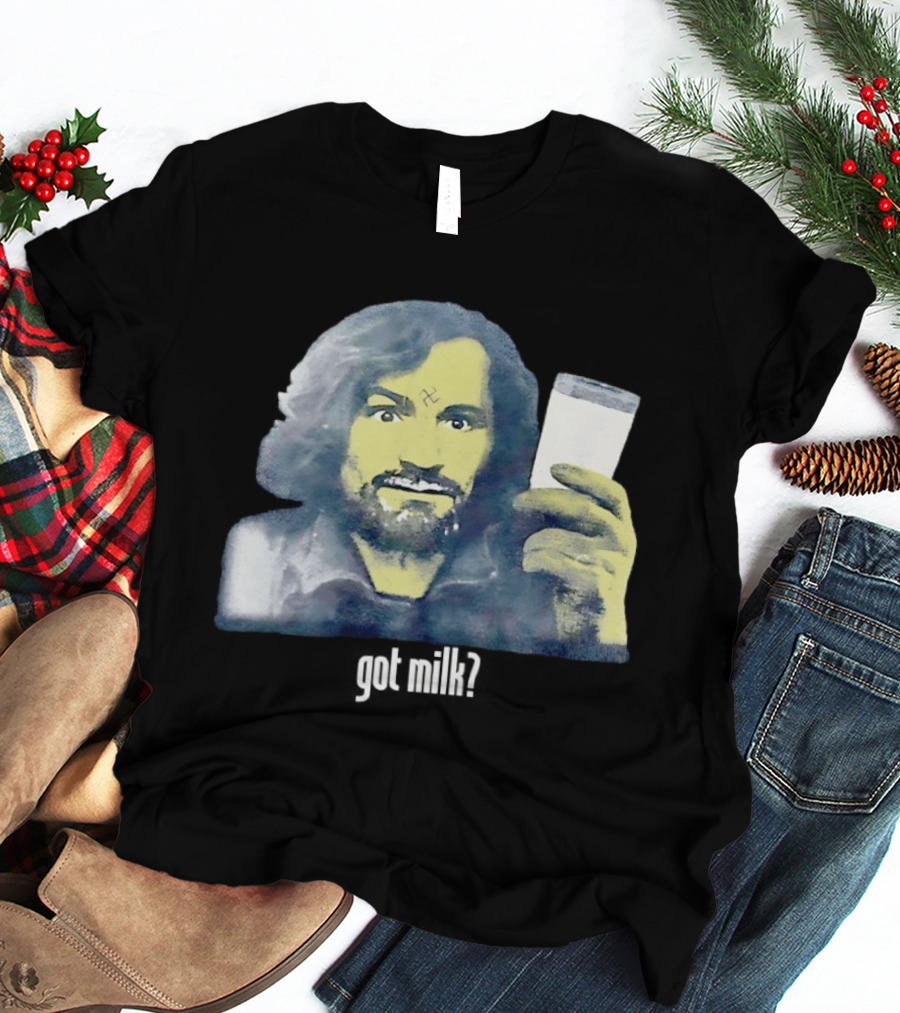 Charles Manson Got Milk' Iconic Meme Concept T-Shirt