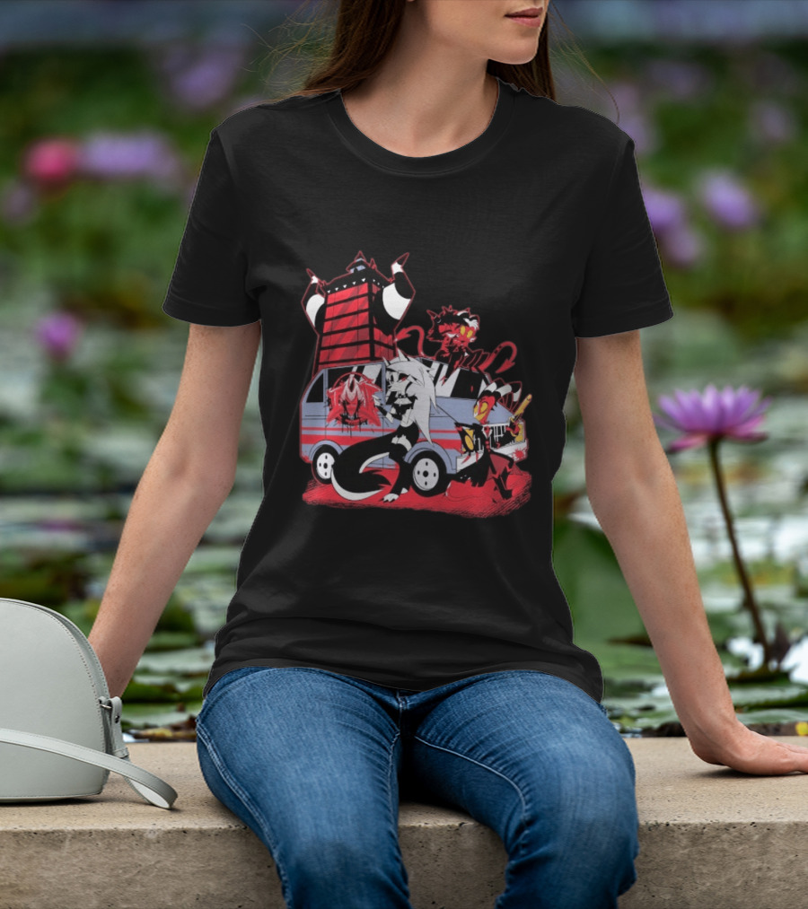 Hazbin Hotel Characters And IMP Van T-Shirt