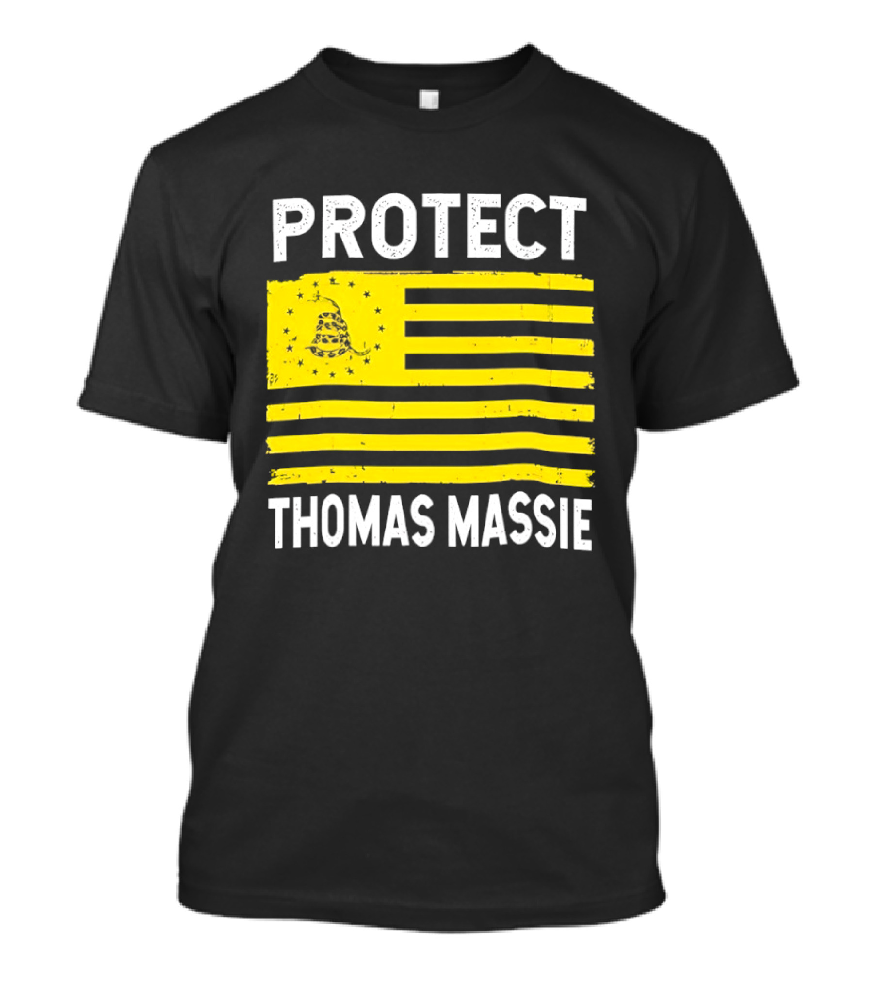 Protect Thomas Massie Gadsden Flag Yellow T-Shirt
