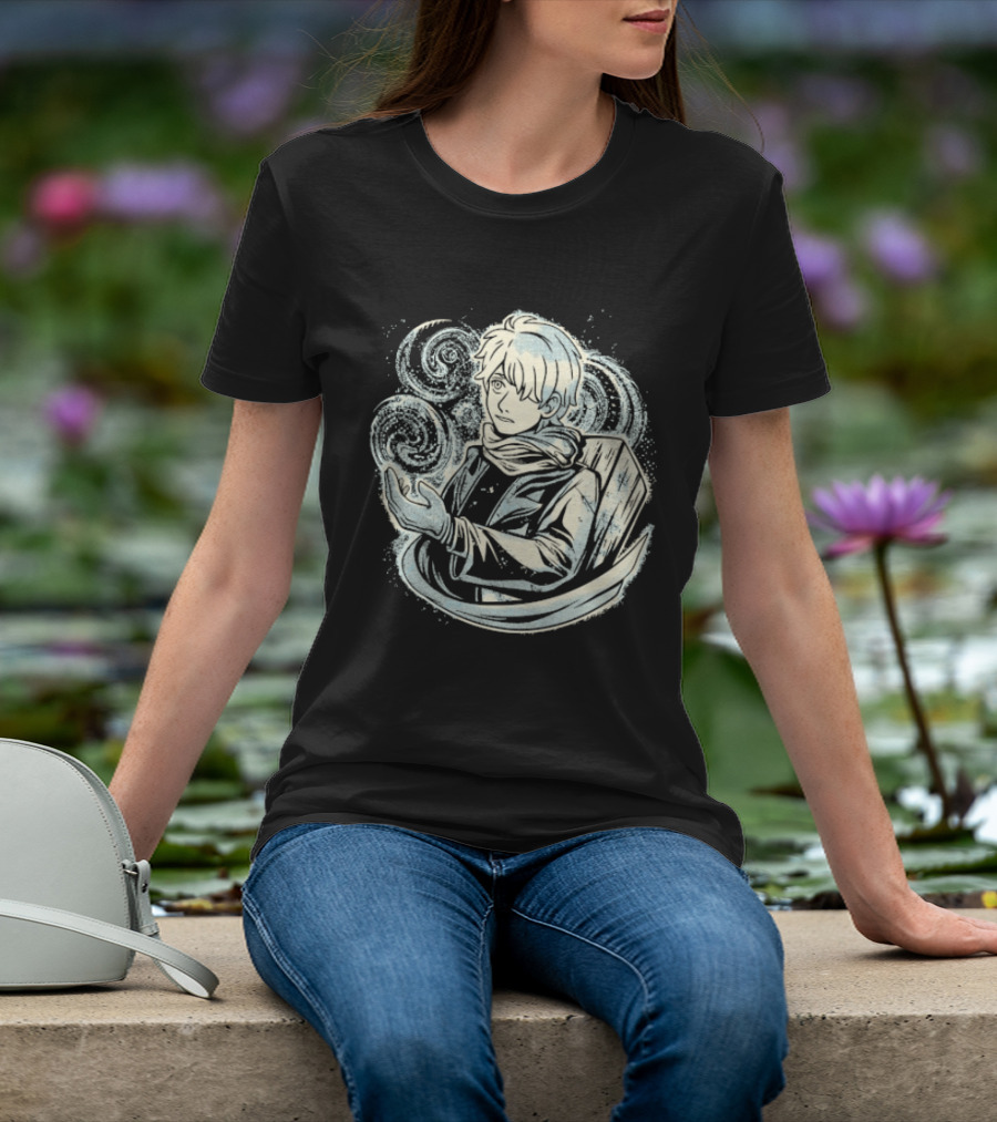 Karinimiki Depths Of Winter Ethereal Figure With Swirling Snowflakes T-Shirt
