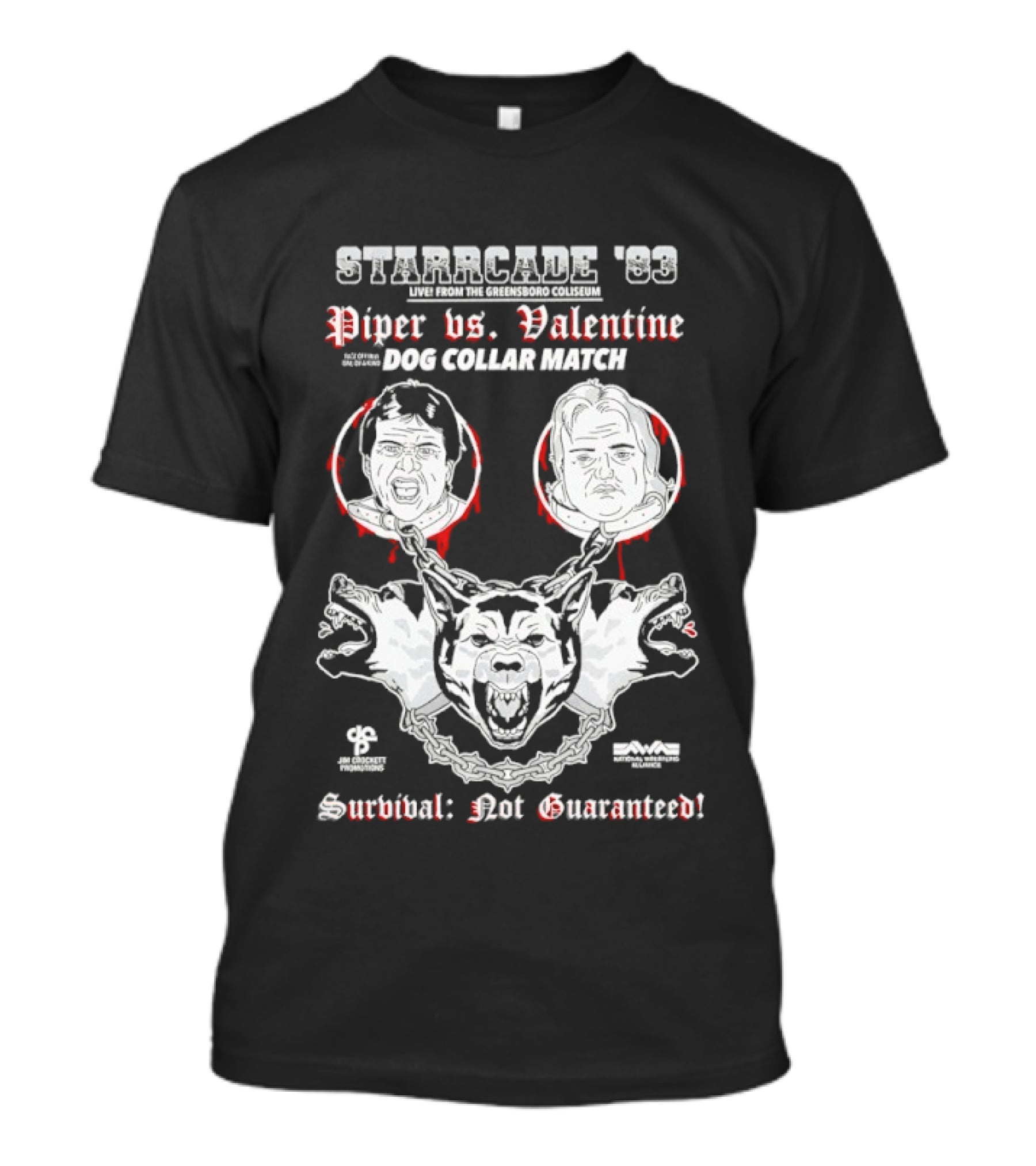 Starrcade 1983 Piper Vs Valentine Dog Collar Match Survival Not Guaranteed T-Shirt