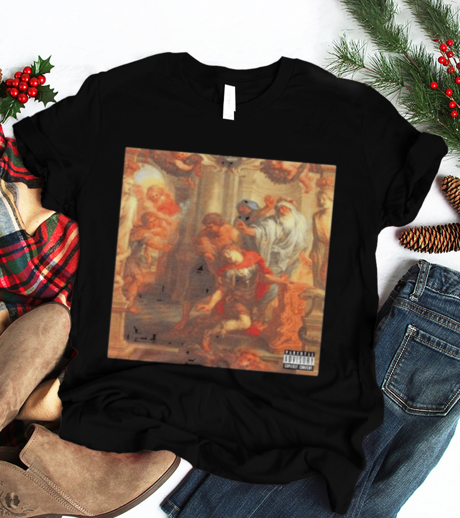 Suicideboys I No Longer Fear The Razor Guarding My Heel Album Cover Art Historic Painting Parental Advisory T-Shirt
