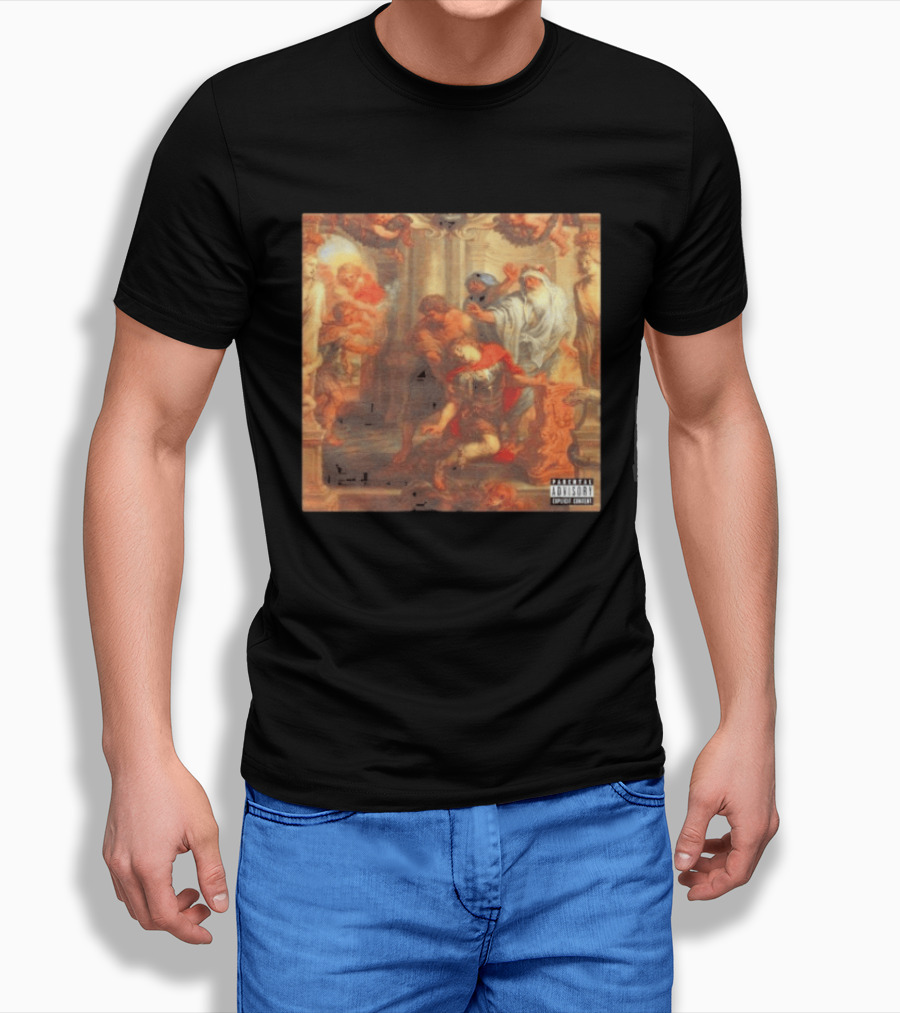 Suicideboys I No Longer Fear The Razor Guarding My Heel Album Cover Art Historic Painting Parental Advisory T-Shirt