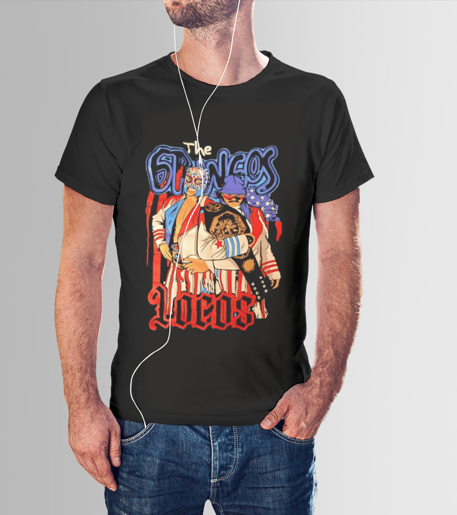 The Gringos Locos Wrestling Team Masked Champions With Stars And Stripes T-Shirt