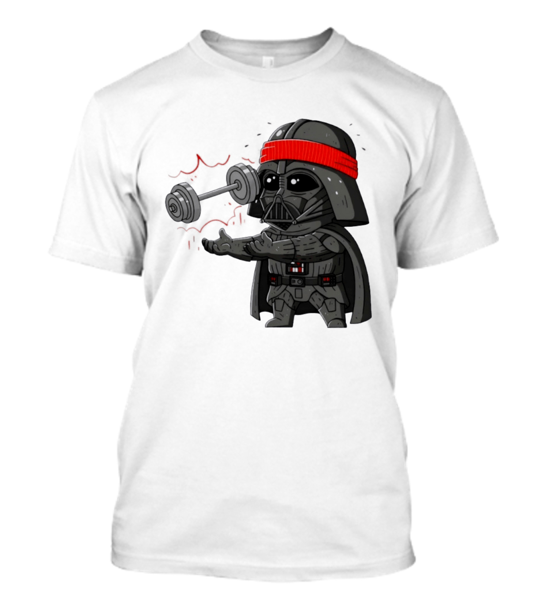 Force Lift Red Bandana Parody Villain Exercise Humor T-Shirt
