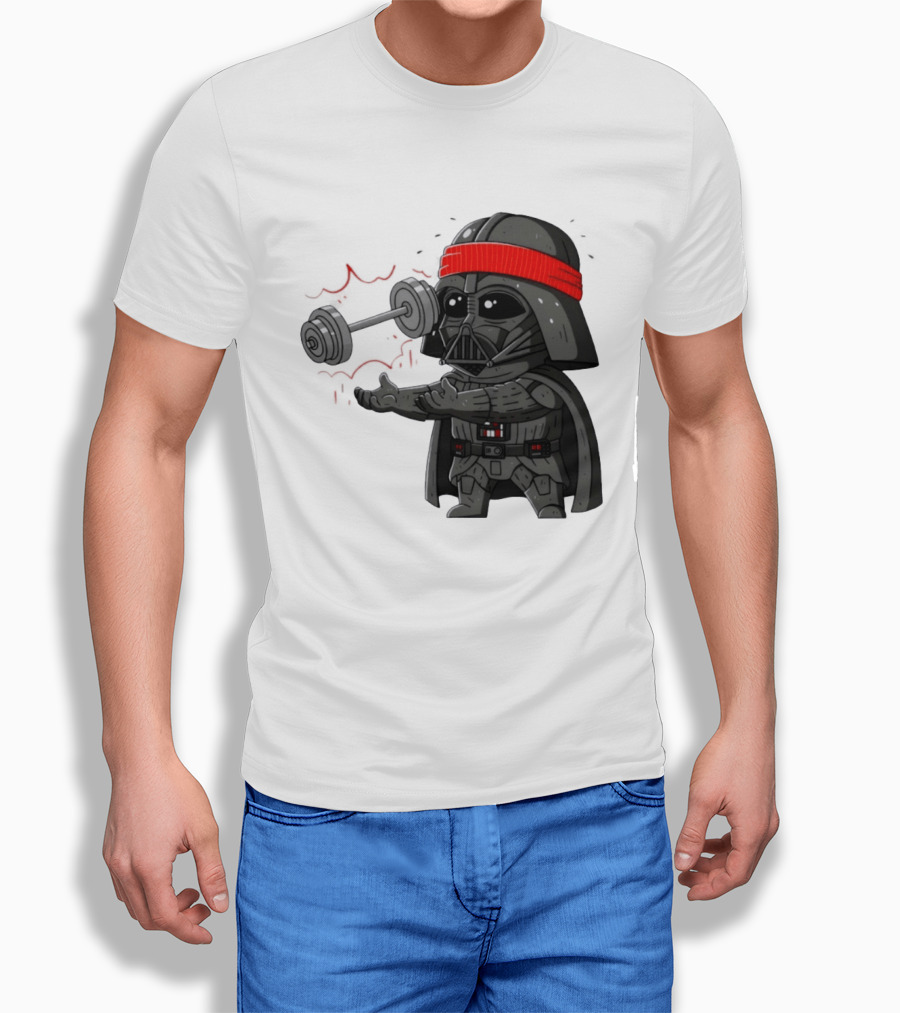 Force Lift Red Bandana Parody Villain Exercise Humor T-Shirt