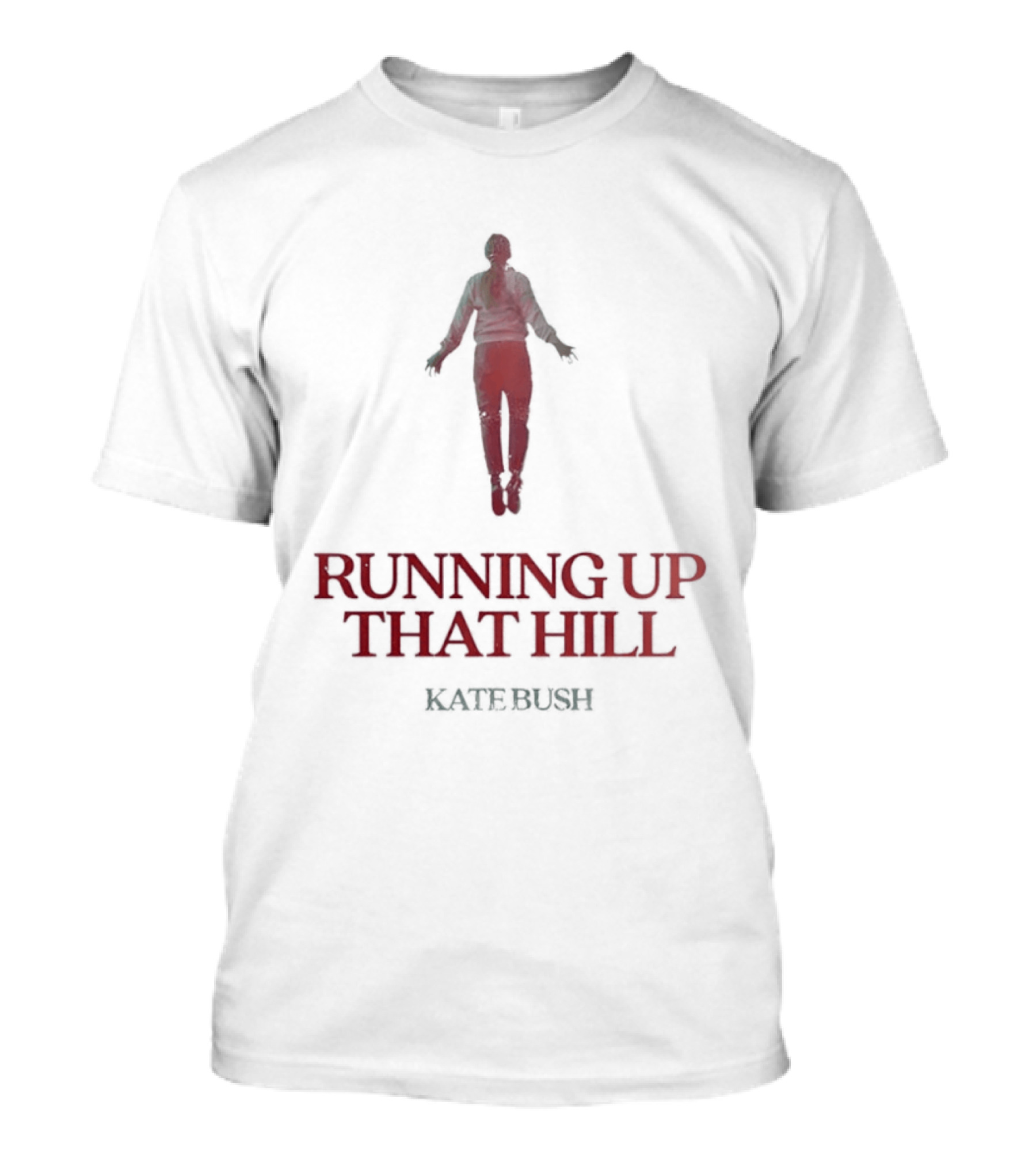 Running Up That Hill Kate Bush Music Stranger Things Silhouette Floating Figure T-Shirt