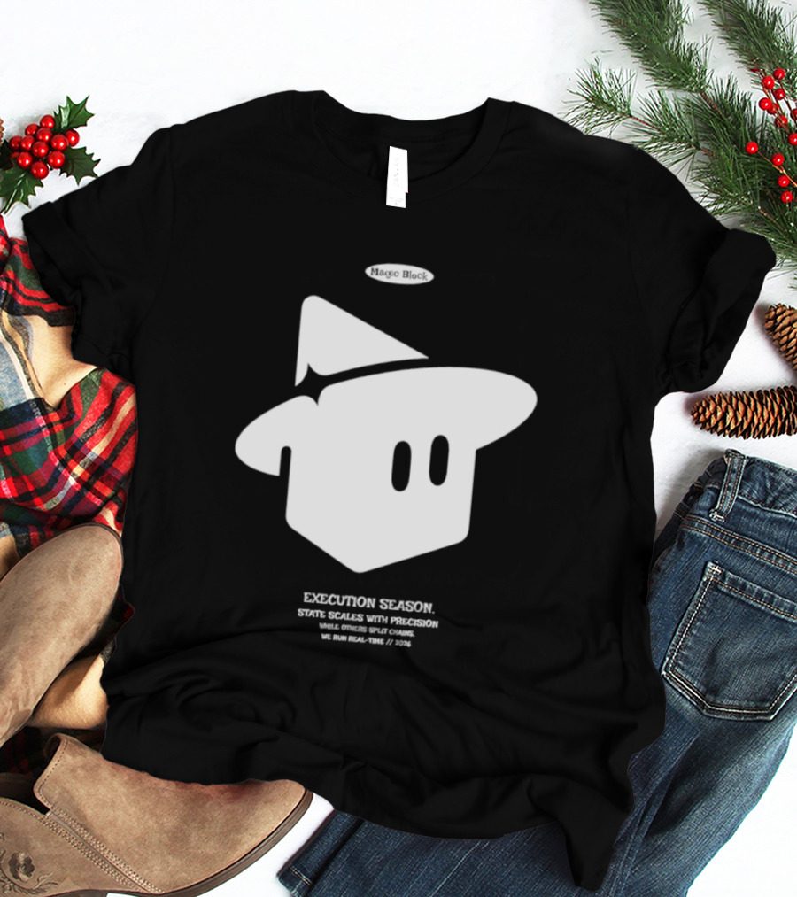 Execution Season Magic Block State Scales With Precision T-Shirt