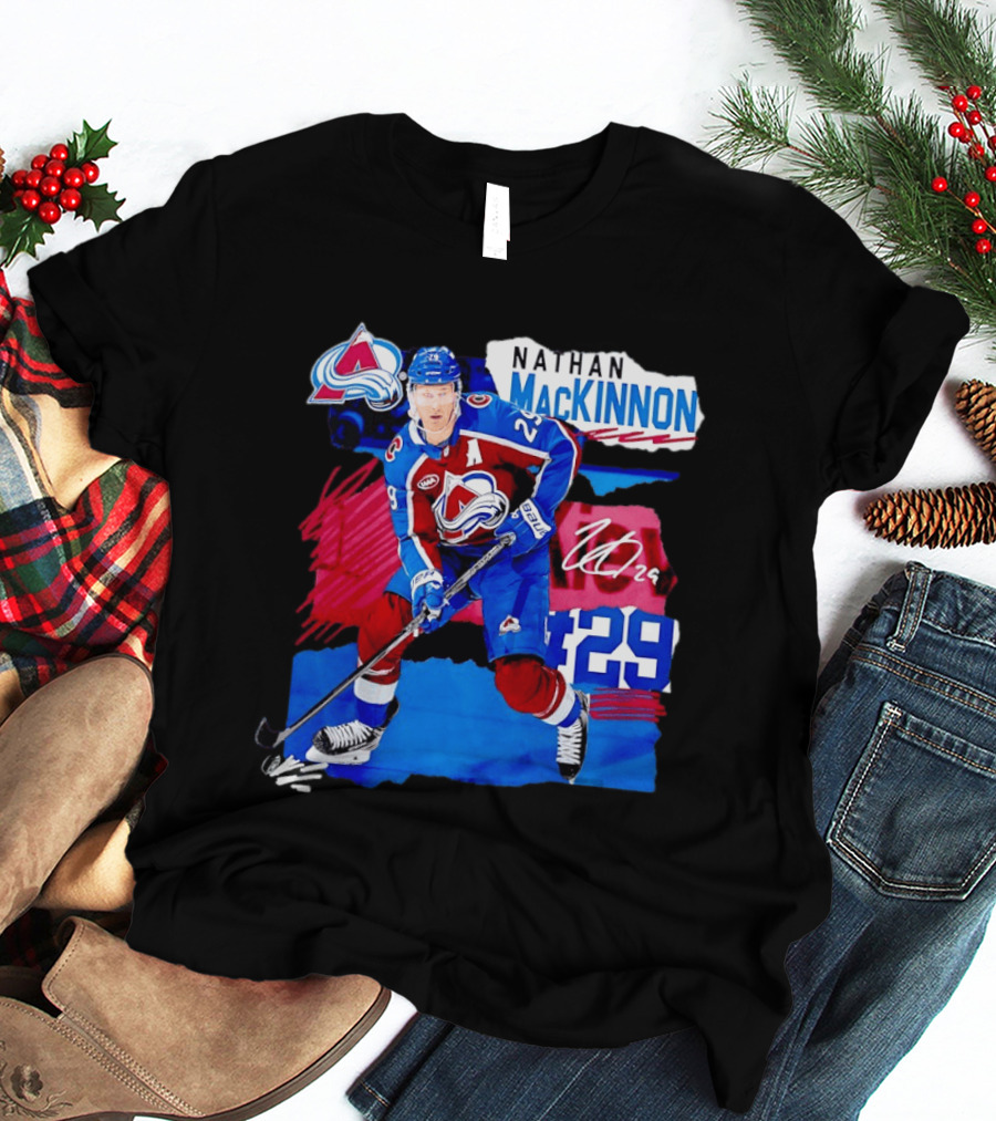 Nathan MacKinnon 29 Colorado Avalanche Hockey NHL Player T-Shirt