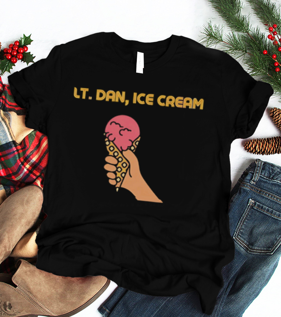 LT Dan Ice Cream Cone Hand T-Shirt