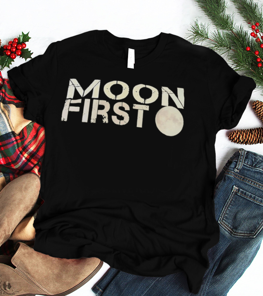 Moon First Text With Moon T-Shirt