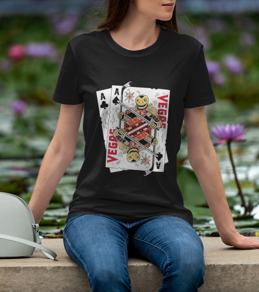 Vegas Golden Knights Chance Ace Playing Cards T-Shirt