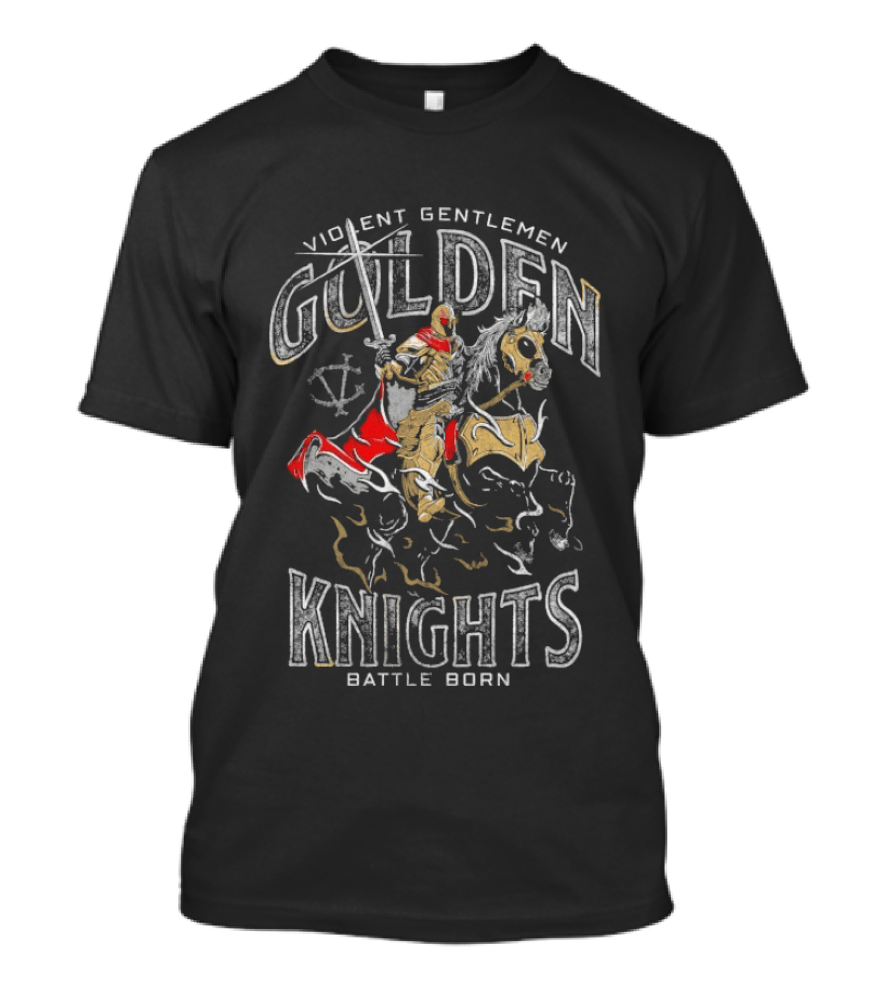 Violent Gentlemen Golden Knights Battle Born Rider T-Shirt